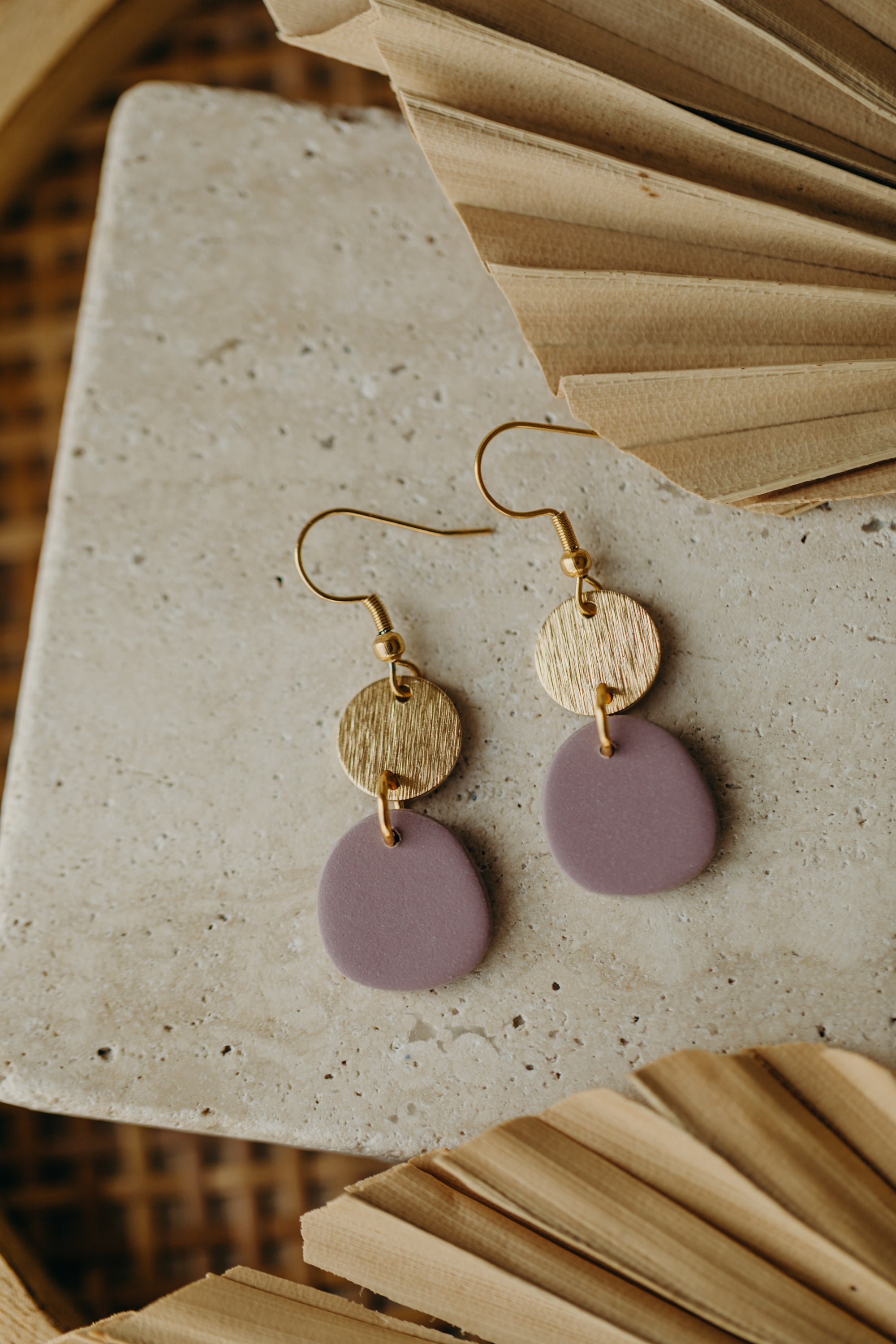 SEDA - Polymer Clay Earring in Eucalyptus Green