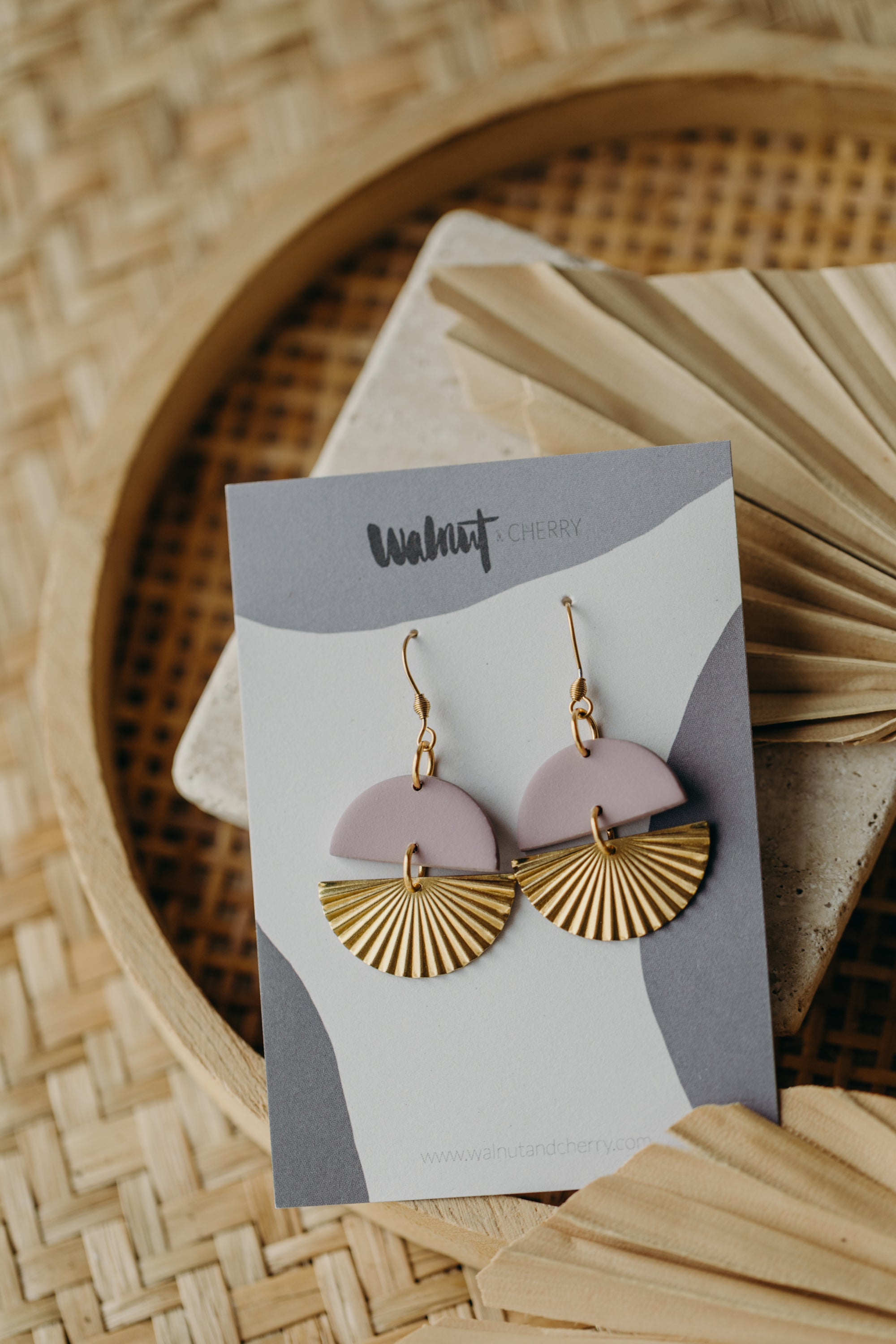 LILOU - Polymer Clay Earring in Eucalyptus Green