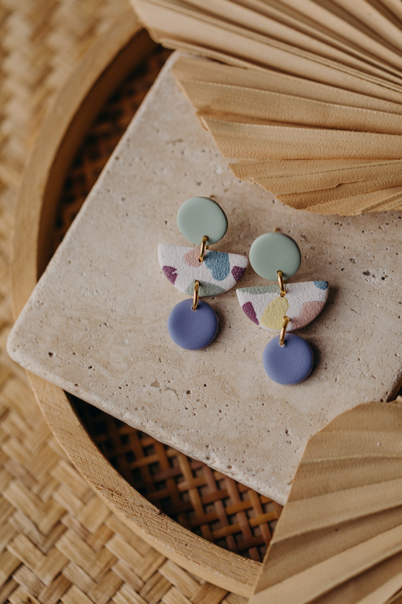 MAILIN - mehrfarbige Ohrringe aus Polymer Ton