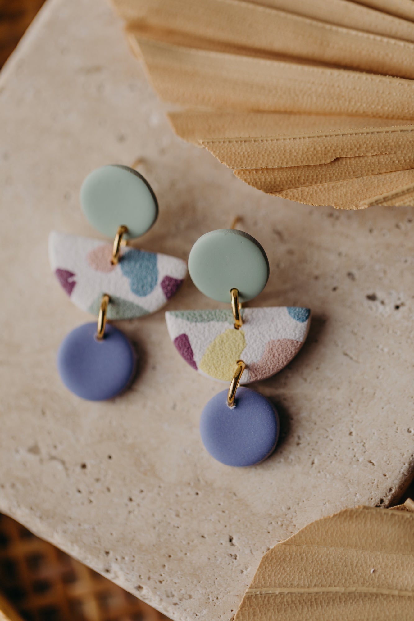 MAILIN - mehrfarbige Ohrringe aus Polymer Ton