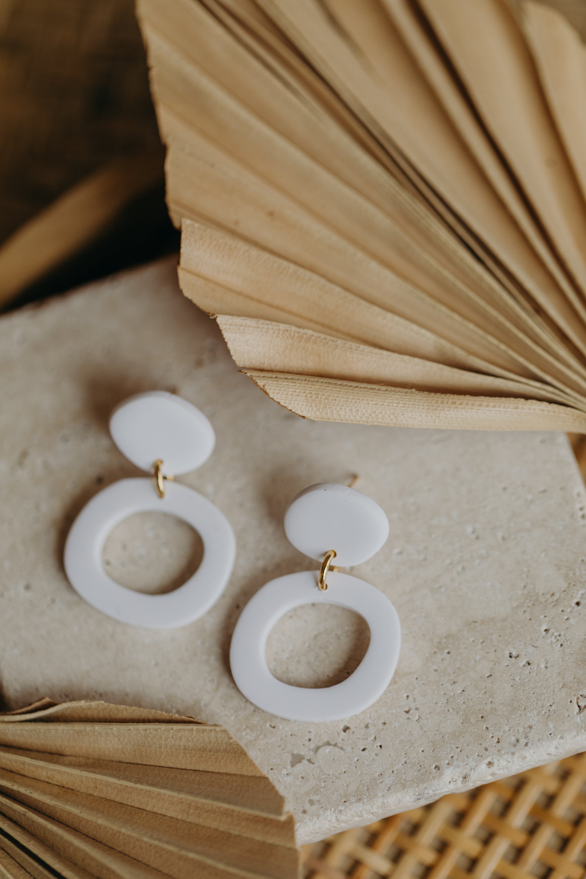 Polymer Clay Earring in Eucalyptus Green