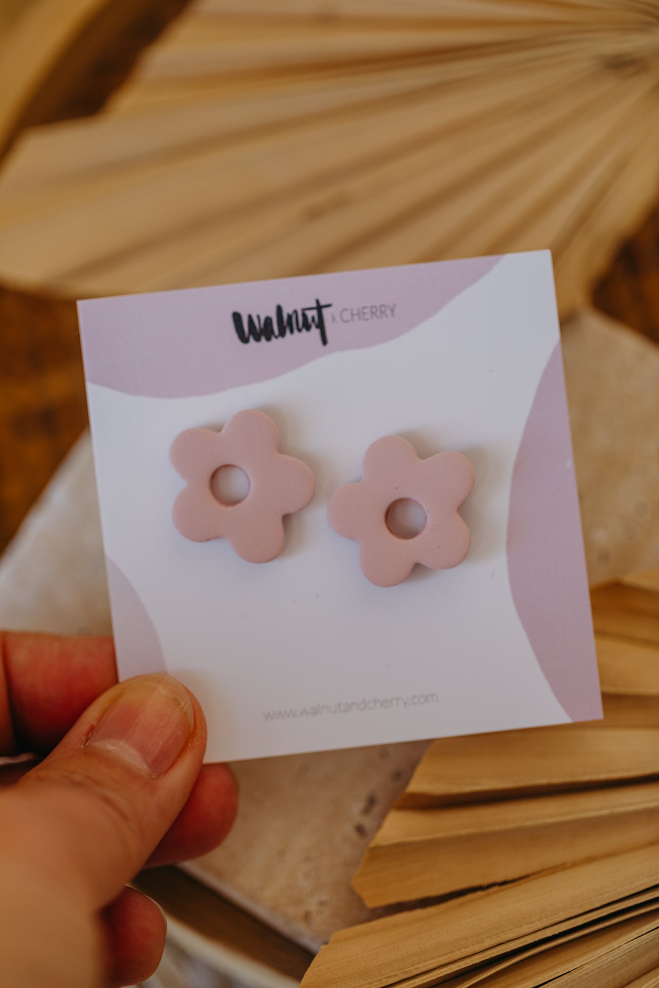 MARIA - rosa Blumen Ohrstecker