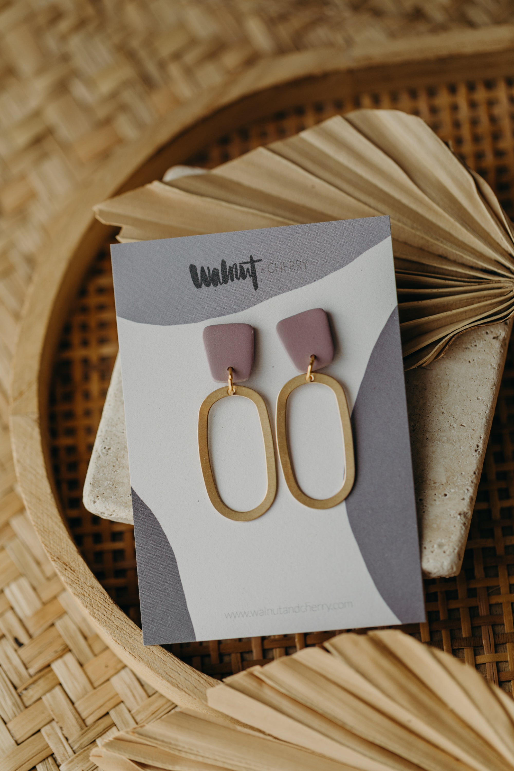 MIKU - Polymer Ton Ohrring in Flieder