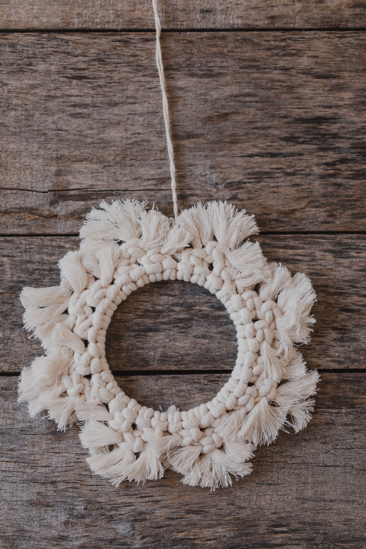 large colorful macrame stars