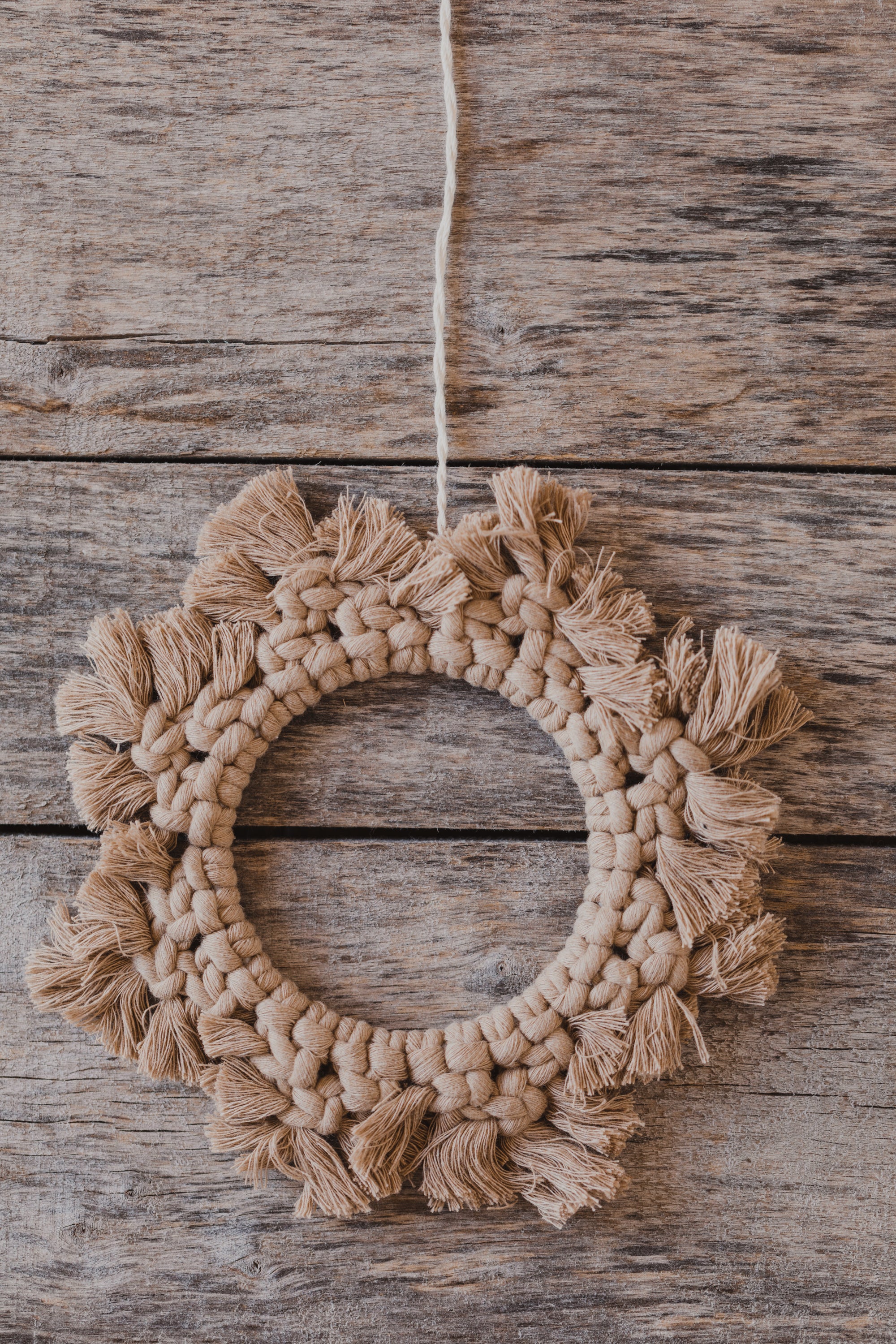 large colorful macrame stars