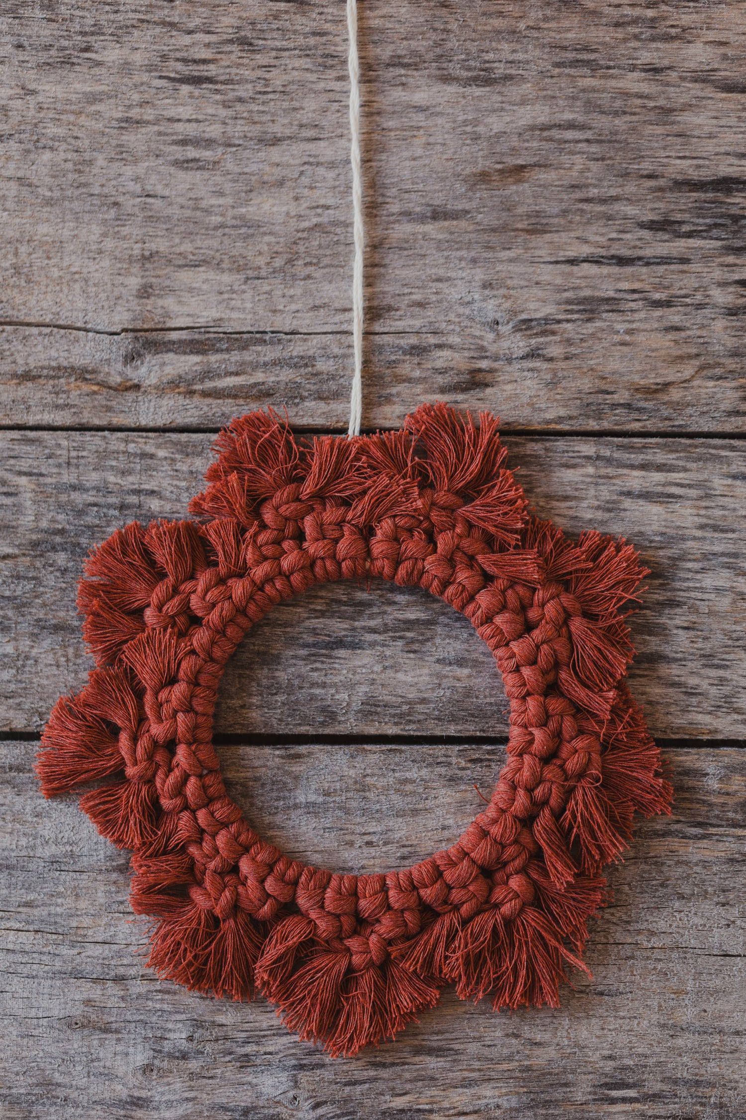 large colorful macrame stars