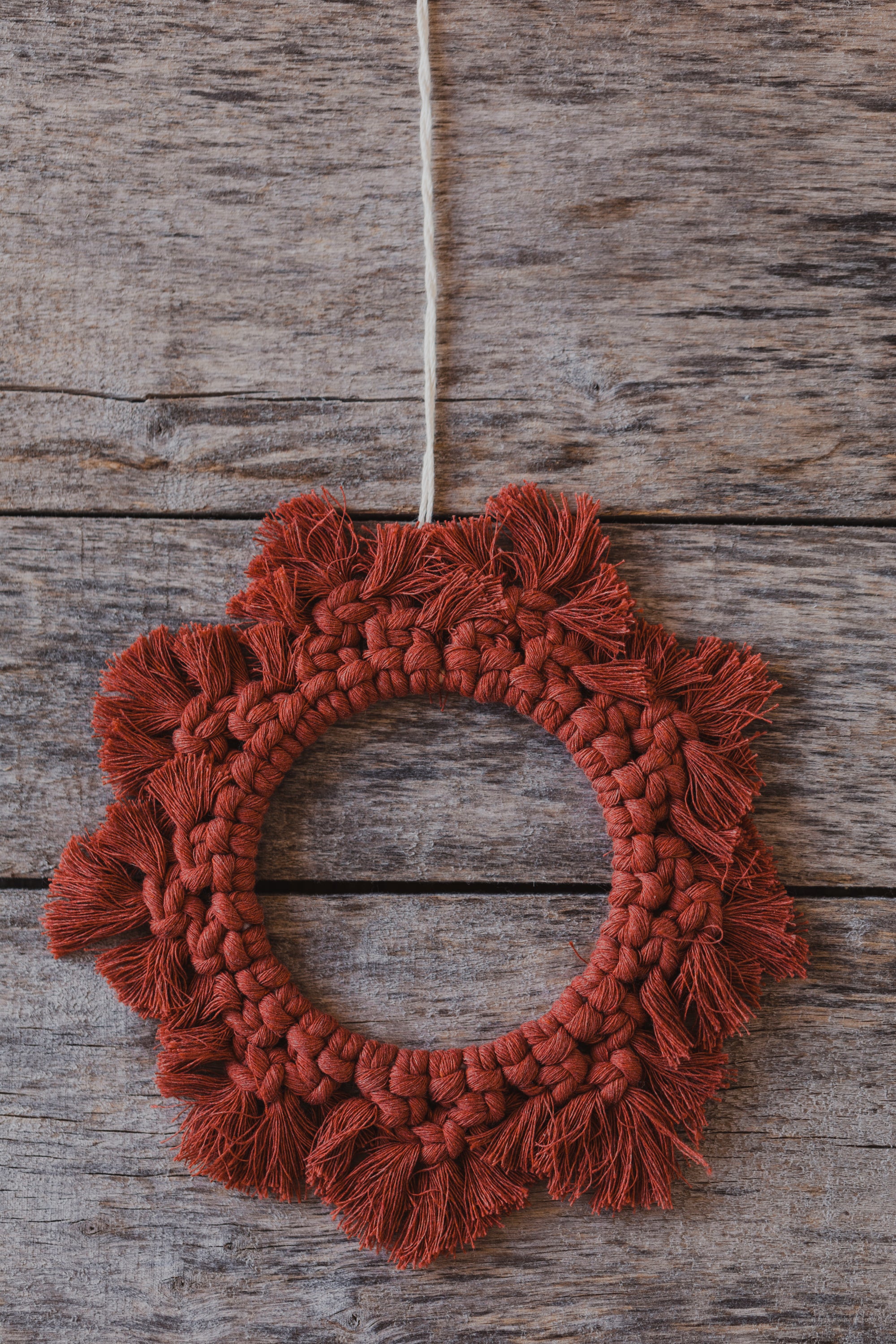 large colorful macrame stars