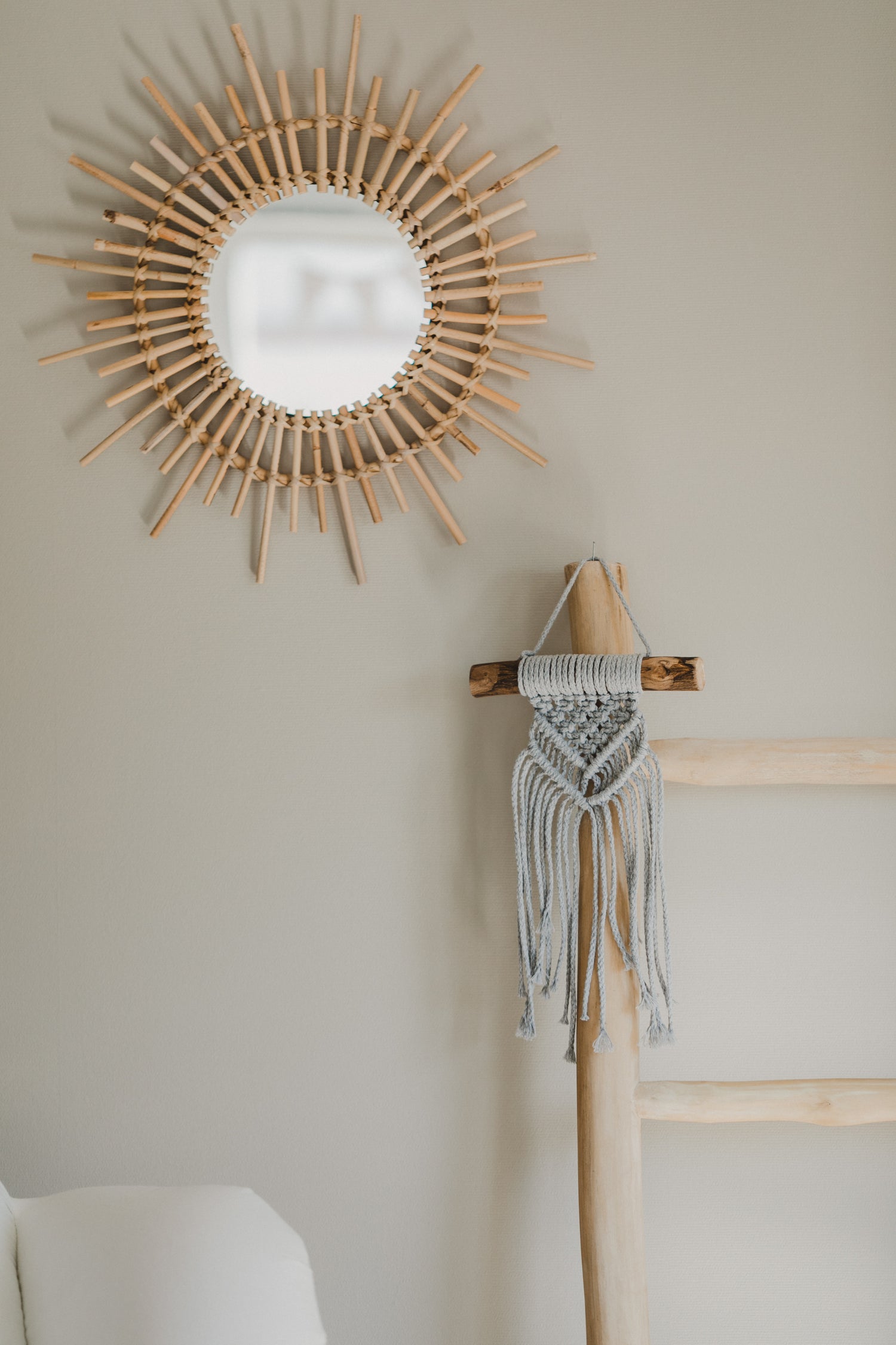 MINI - Macrame wall hanging grey