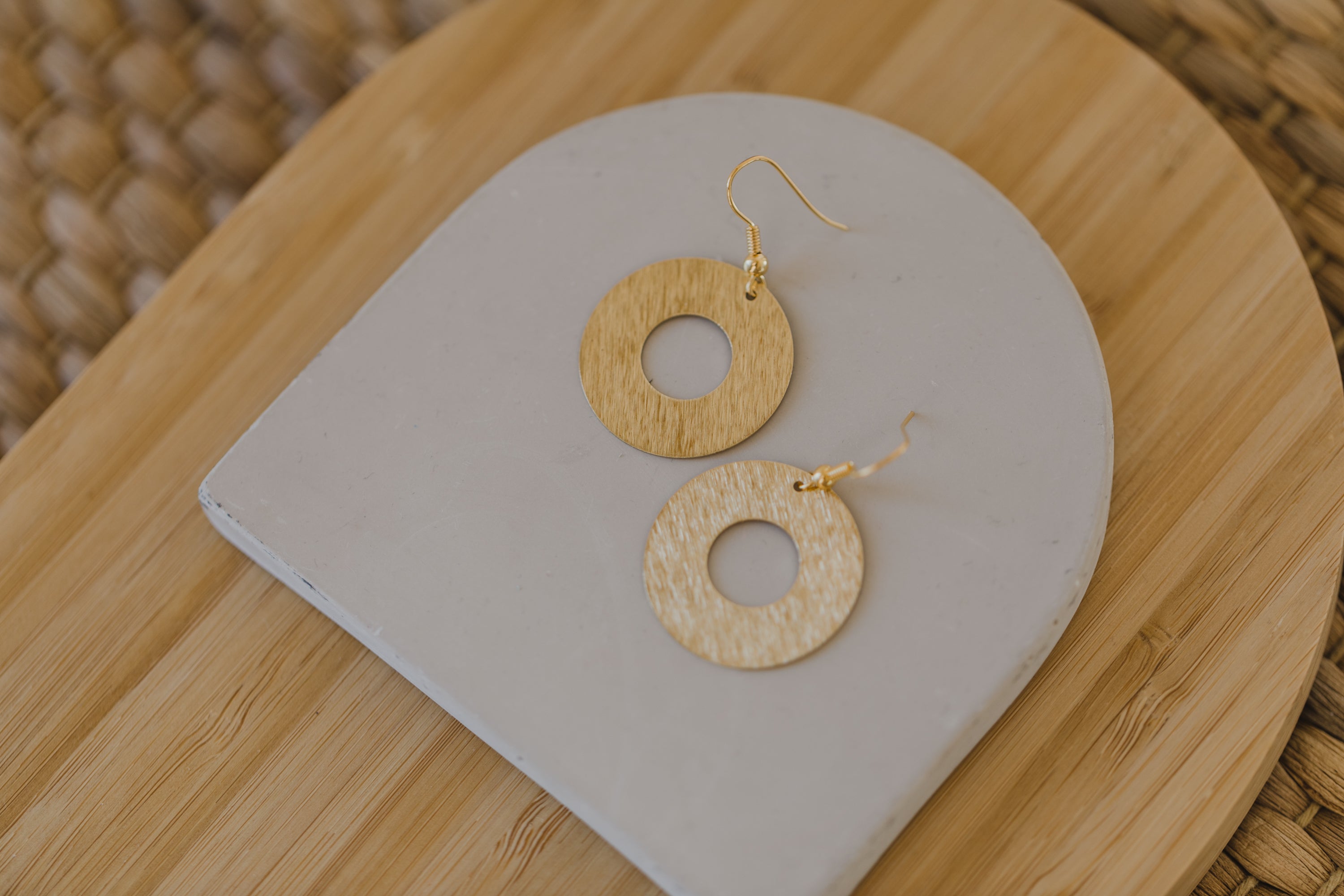 Messing Ohrringe Donut