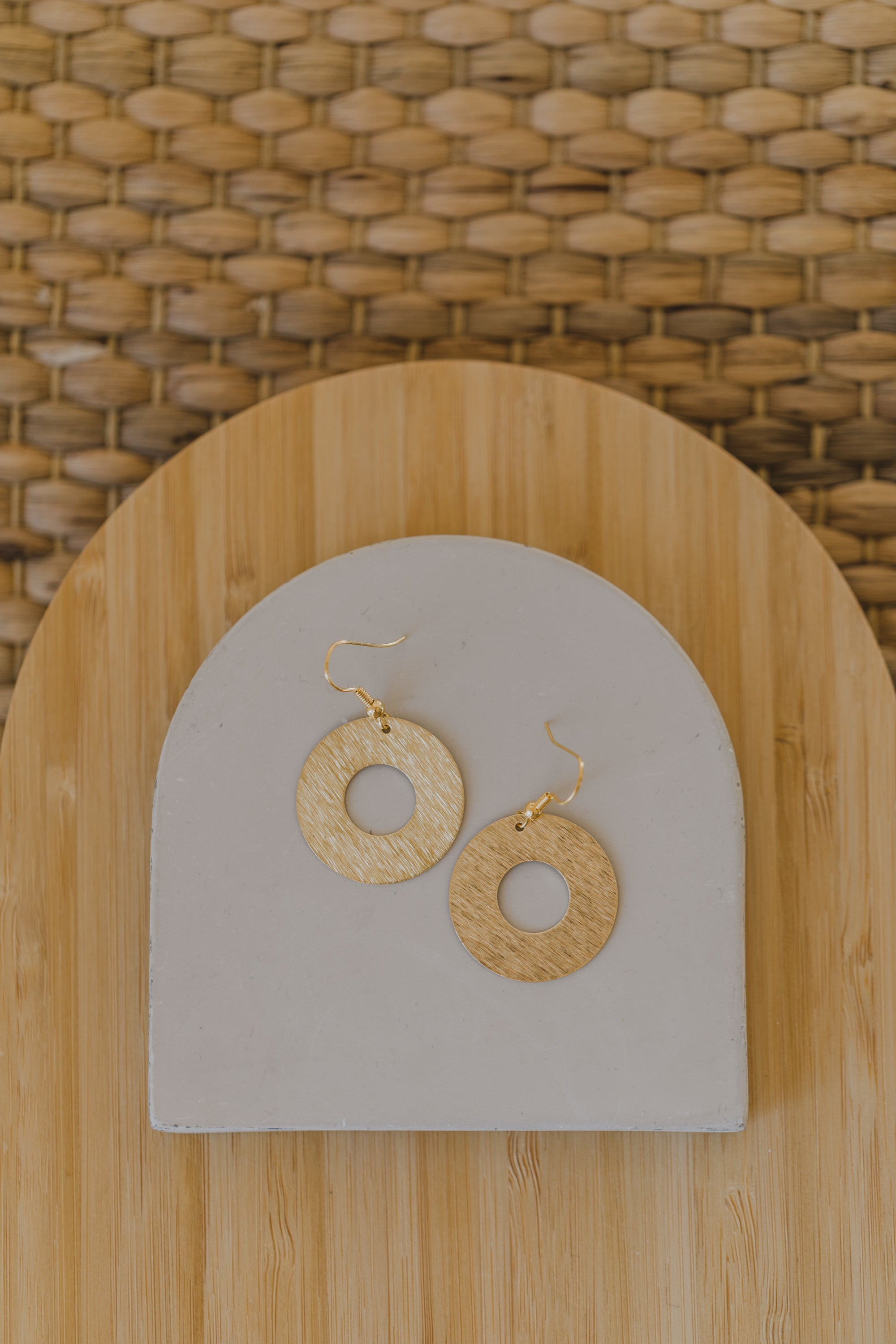 Messing Ohrringe Donut