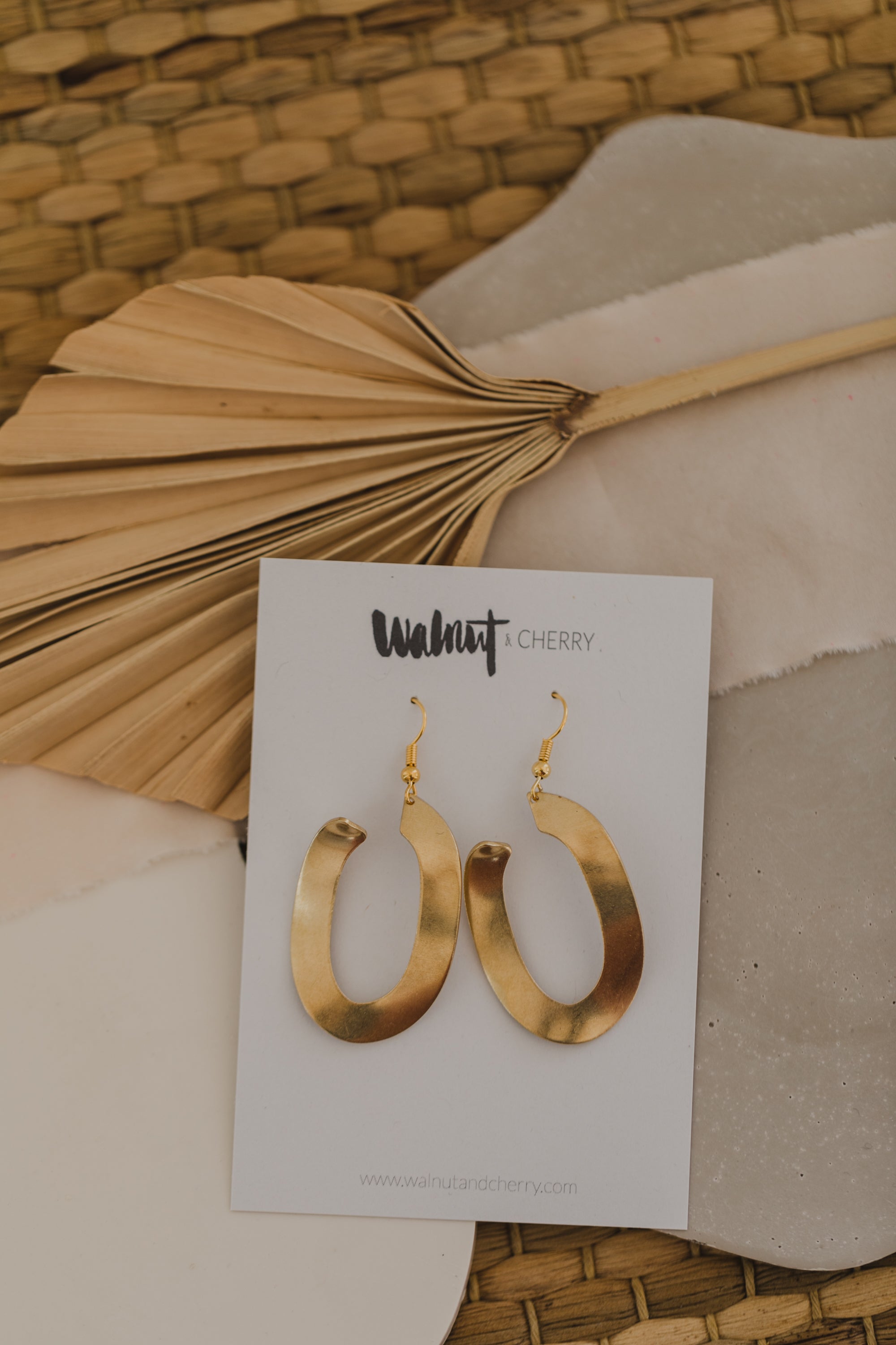 Messing Ohrringe Kreis gebogen