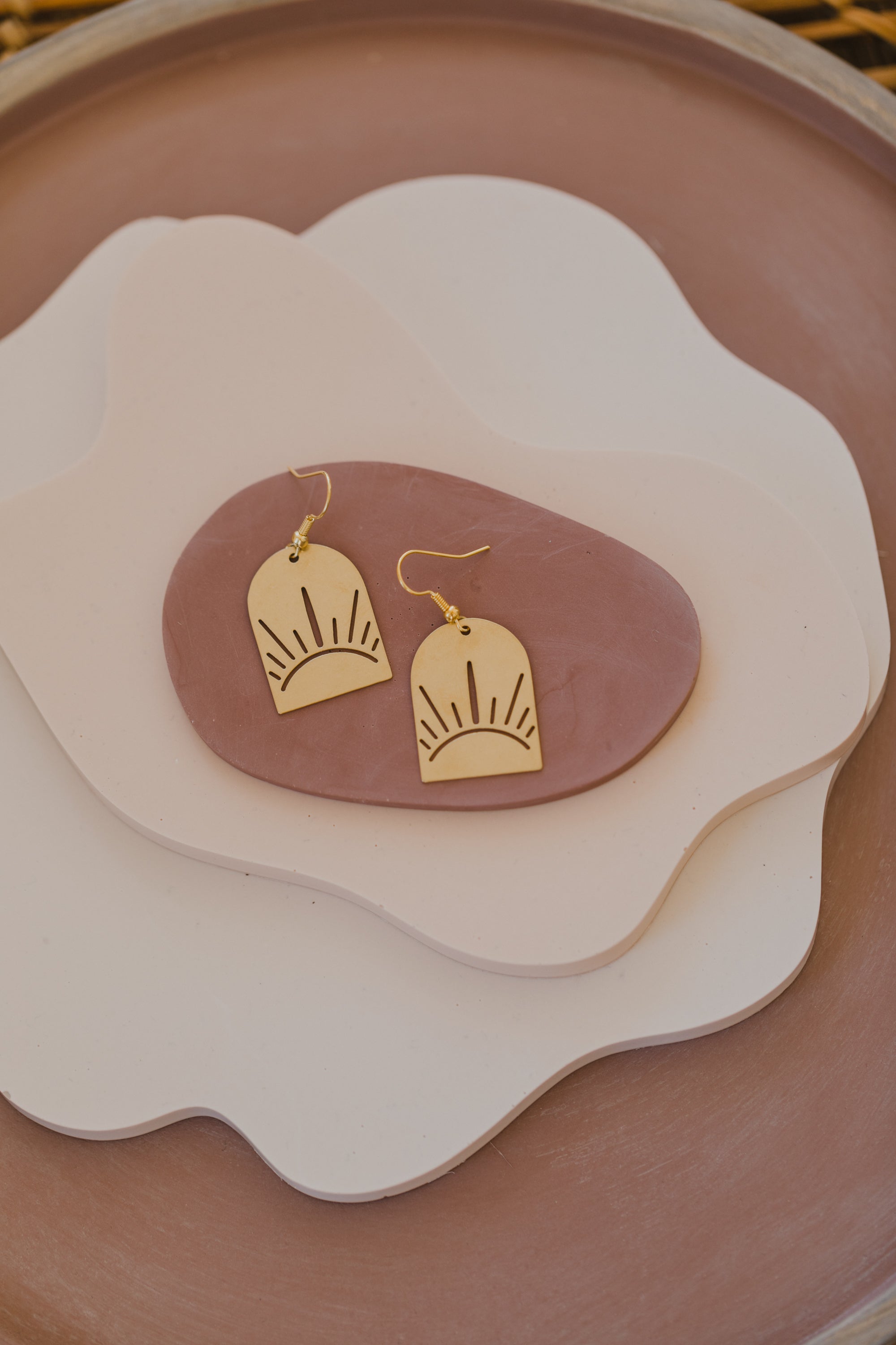 fringe earrings made of brass