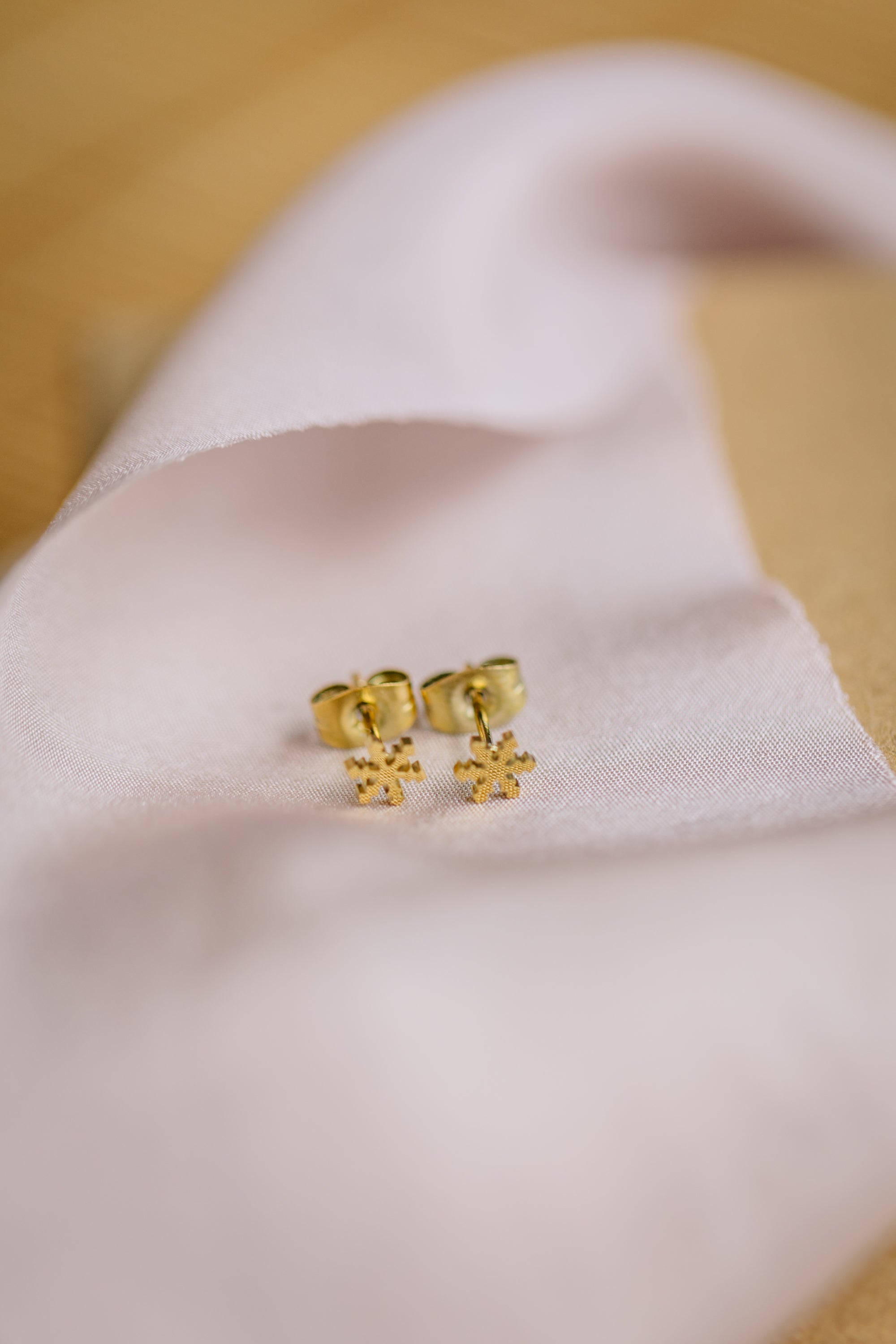 Mini Snowflake Stud Earrings