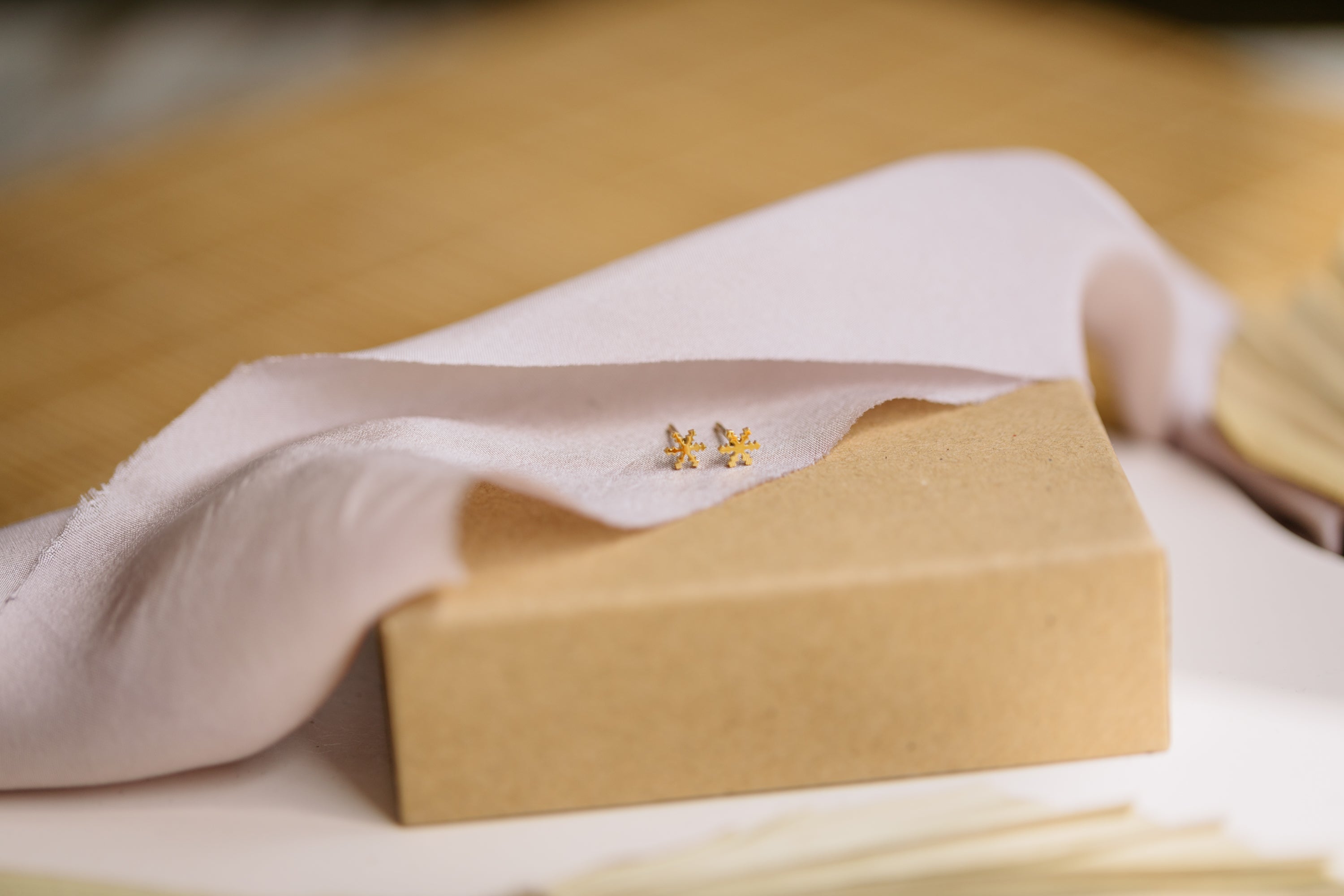 Mini Snowflake Stud Earrings