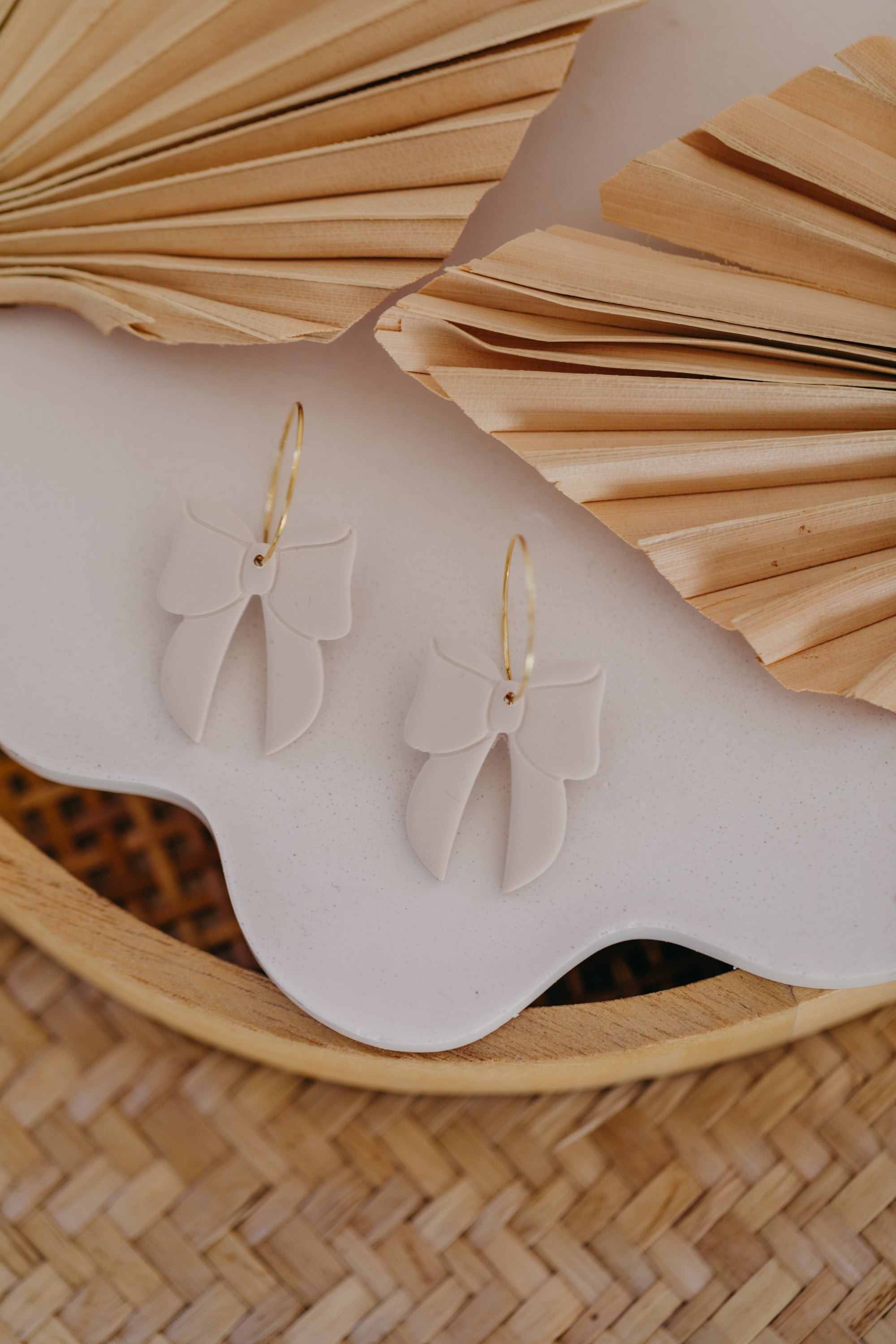 Polymer Clay Earring in Eucalyptus Green