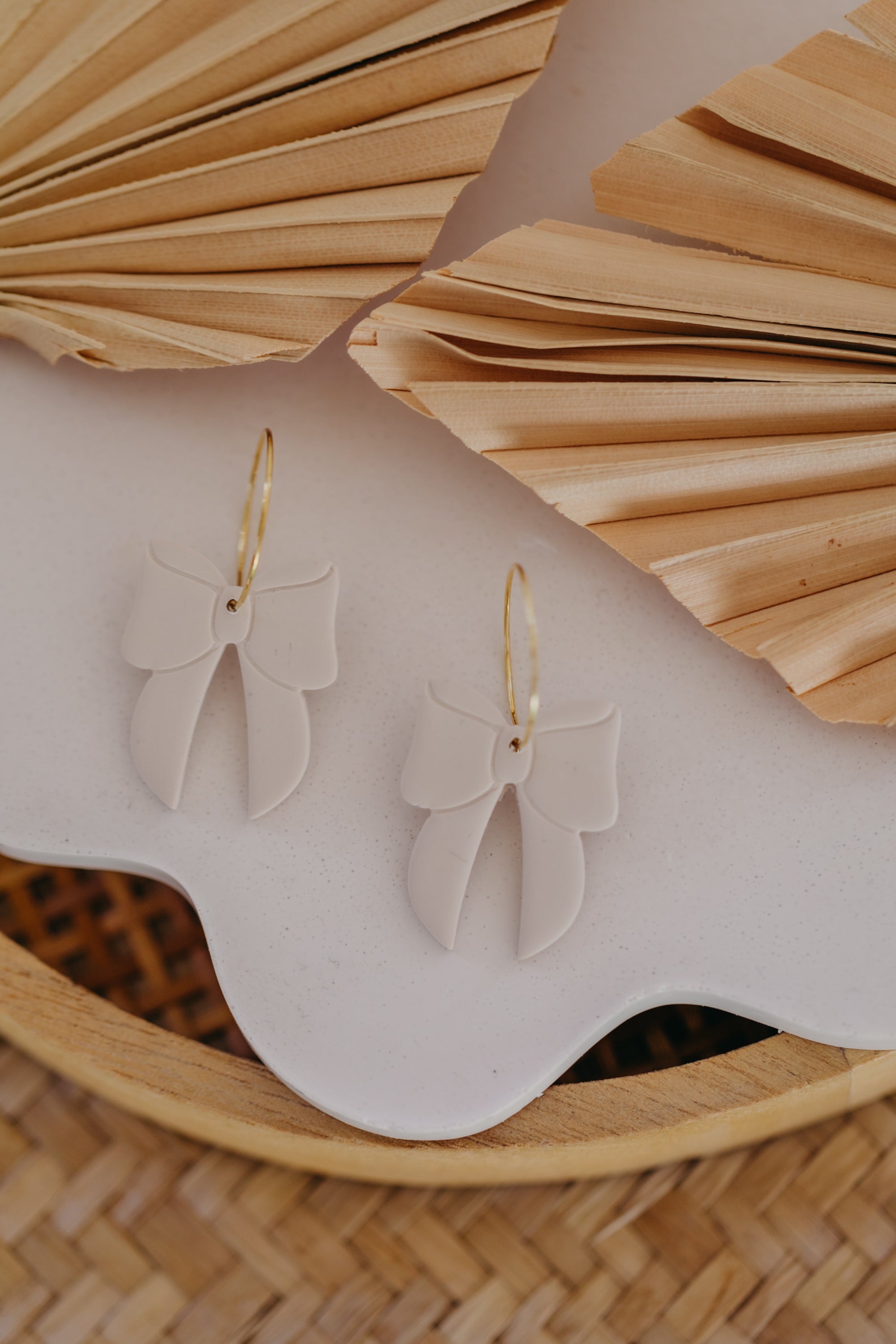 Polymer Clay Earring in Eucalyptus Green