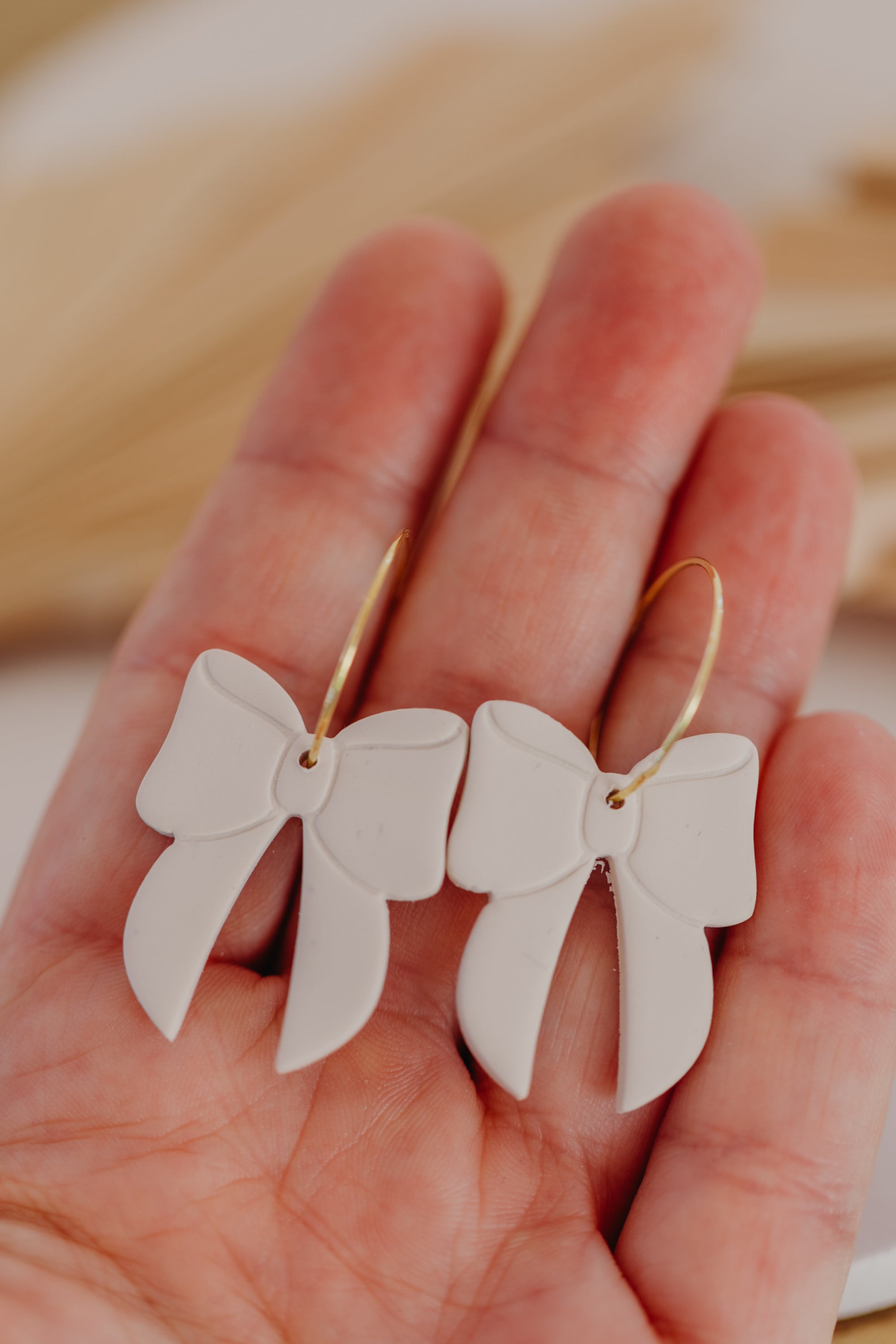 Polymer Clay Earring in Eucalyptus Green