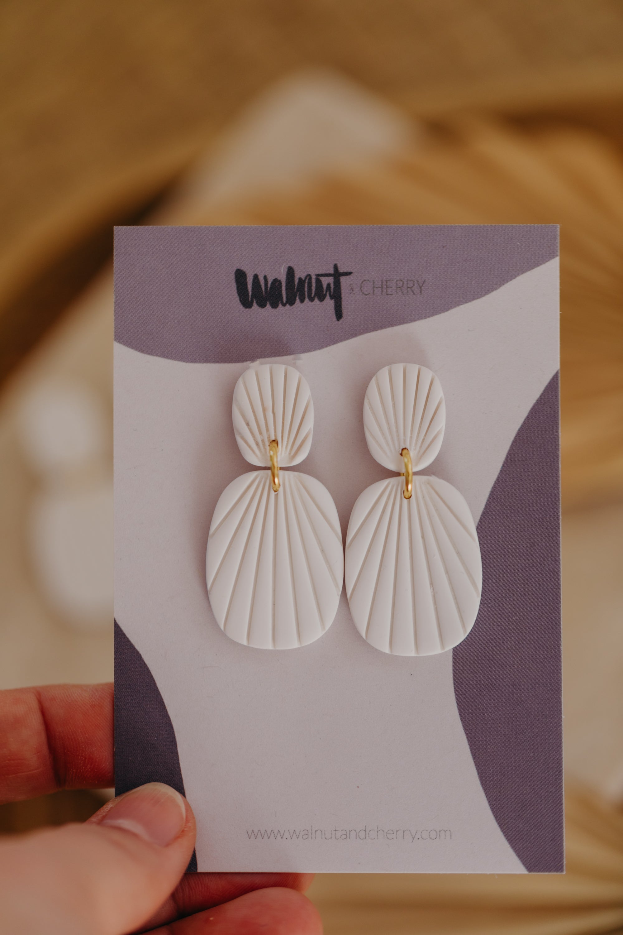 Polymer Clay Earring in Eucalyptus Green