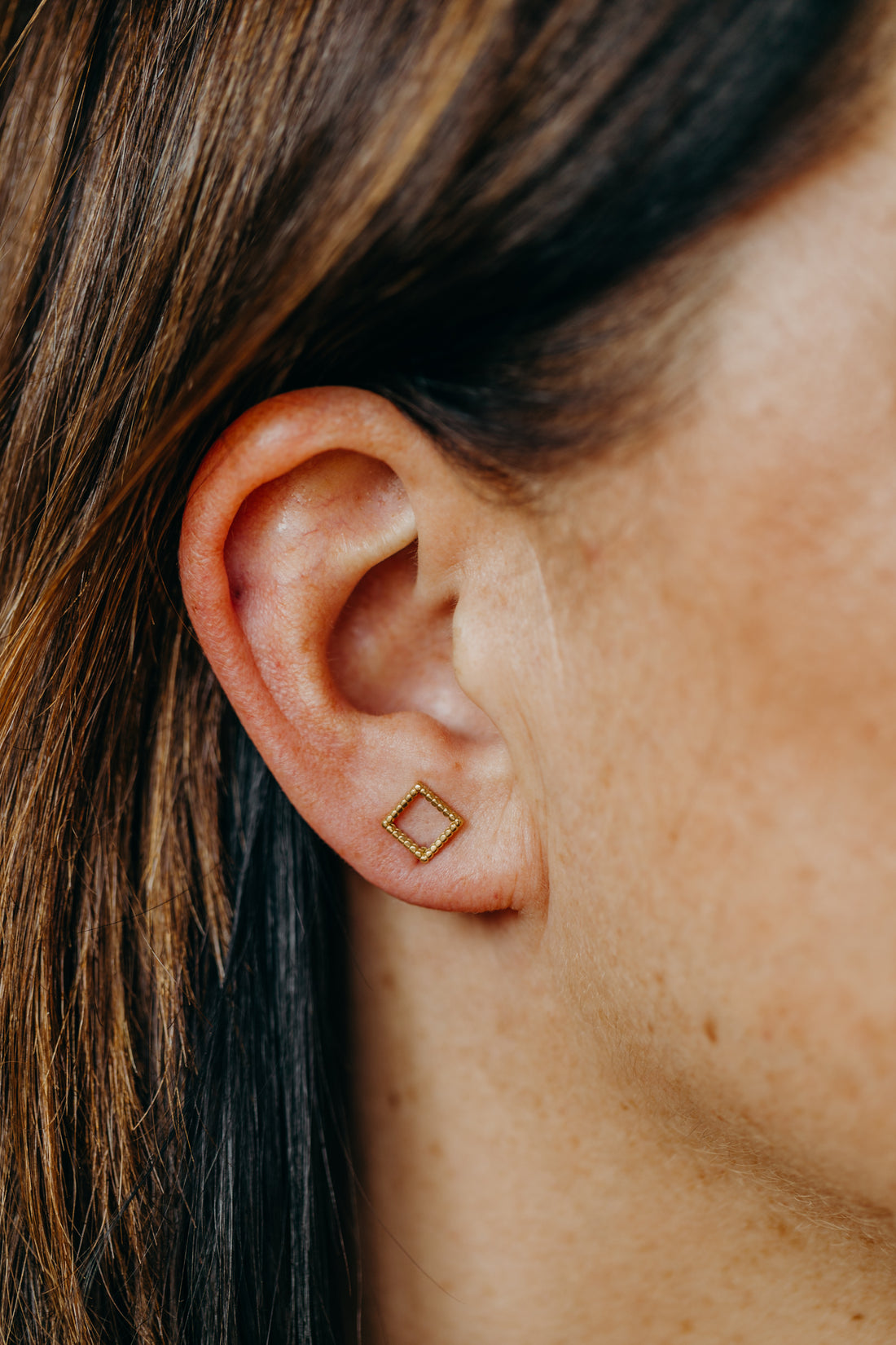 dotted circle earrings