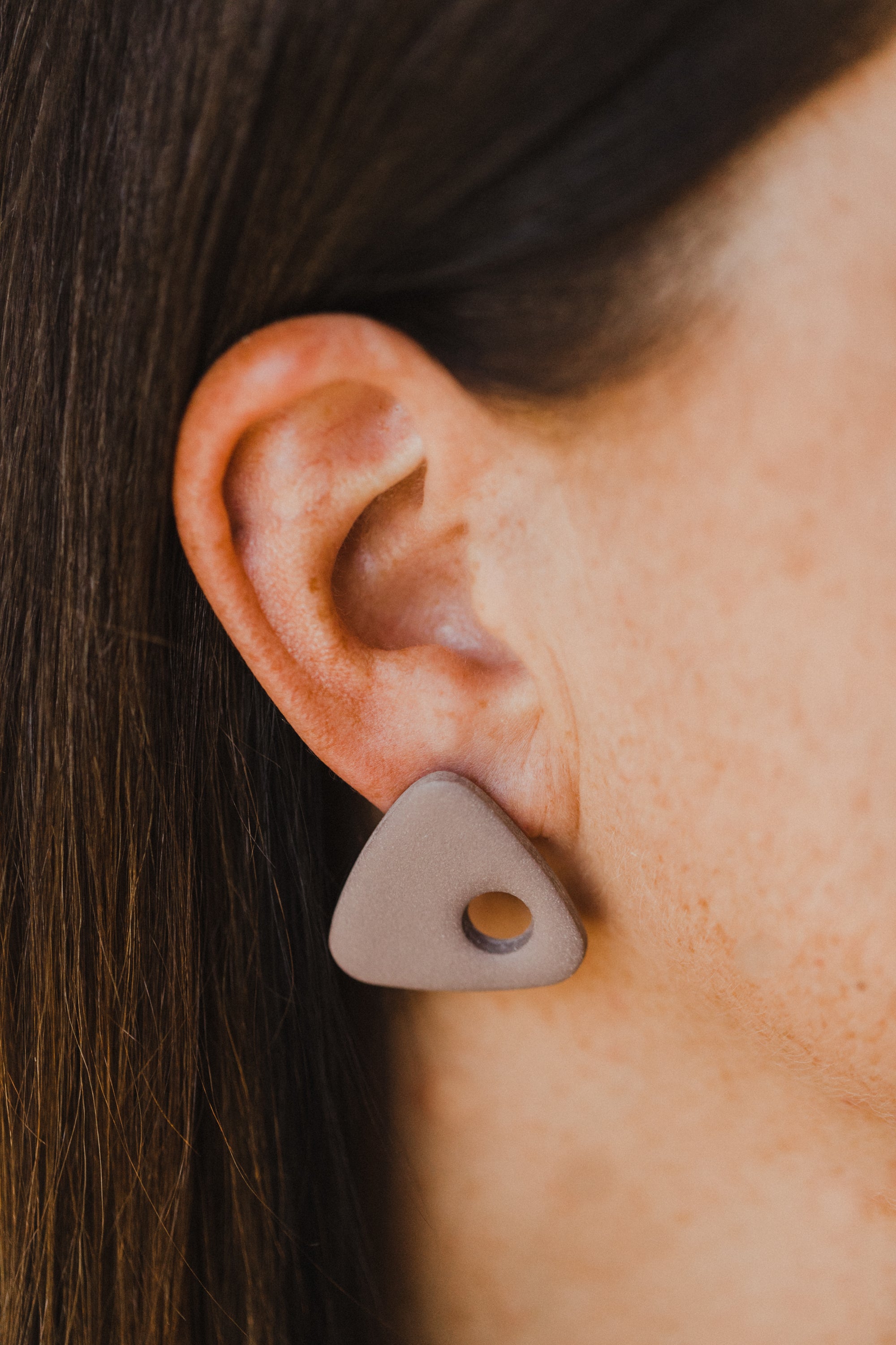 WAVES - organische große Polymer Ton Ohrstecker