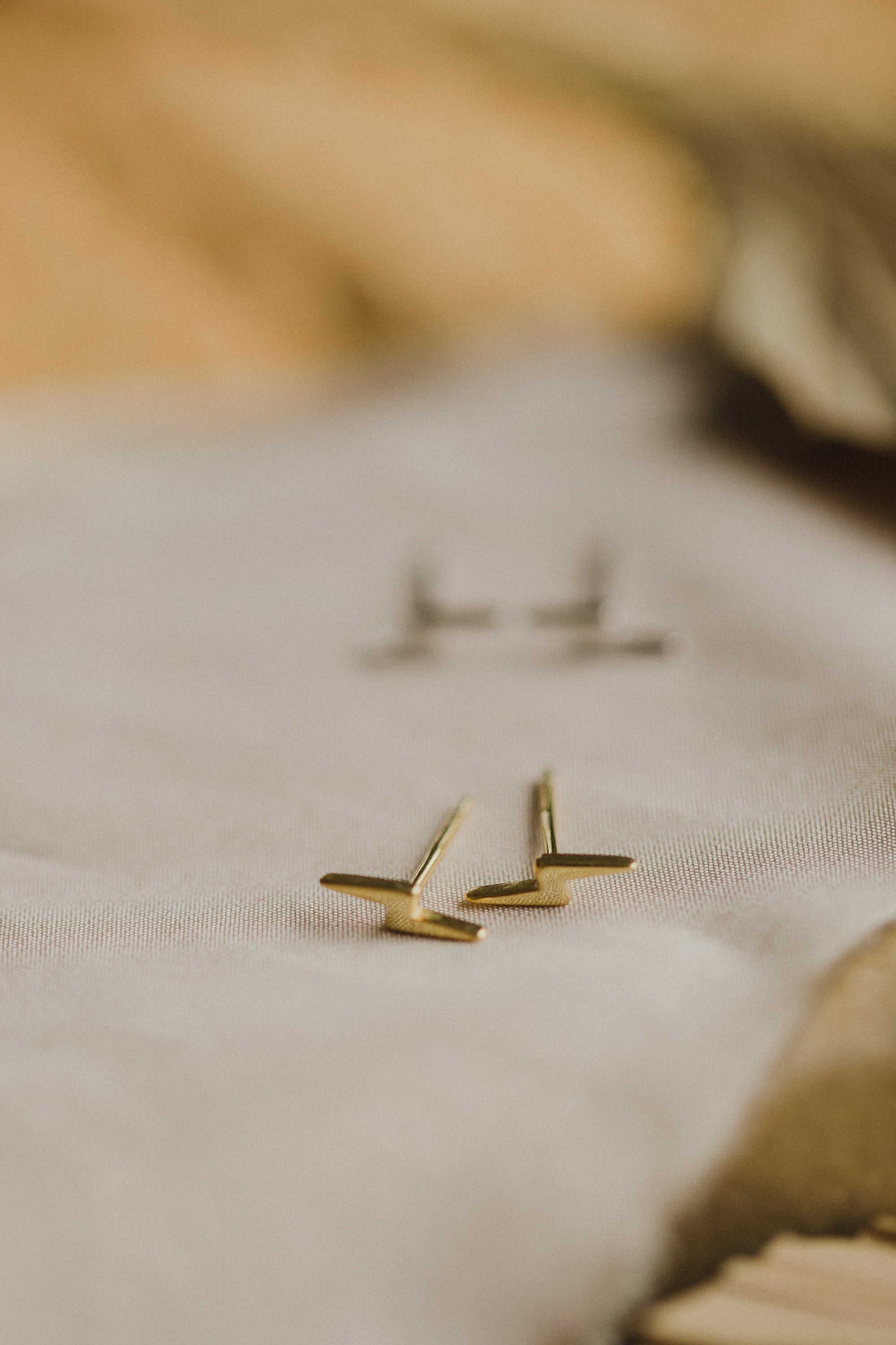 Stud earrings small lightning made of 925 Sterling silver