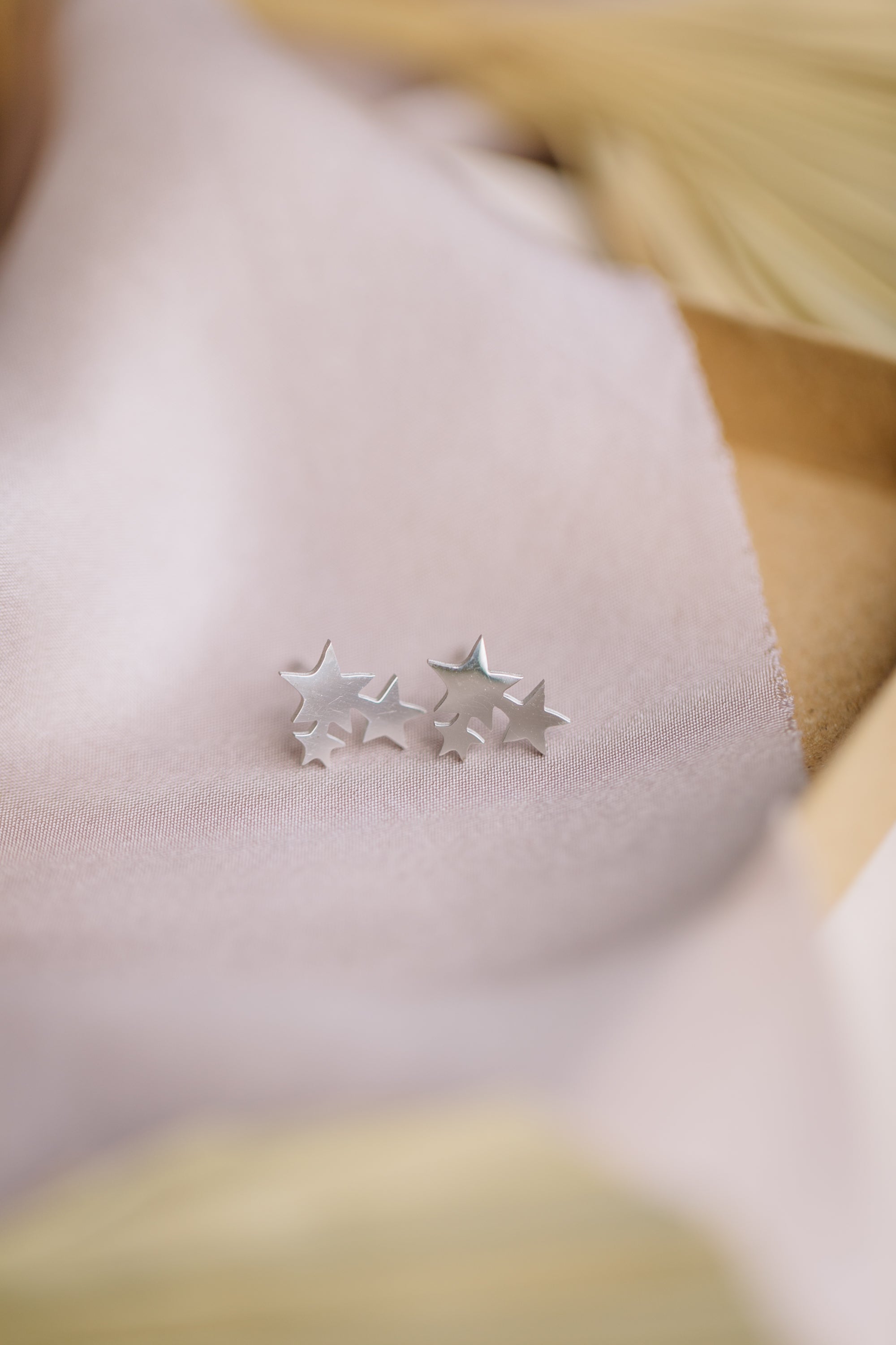 Ohrstecker drei Sterne groß