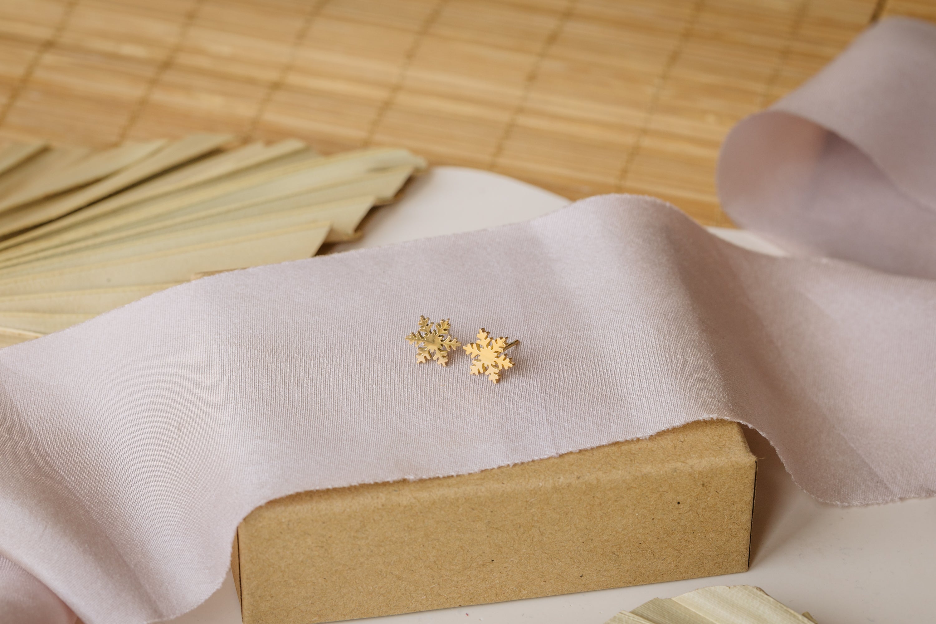 Mini Snowflake Stud Earrings