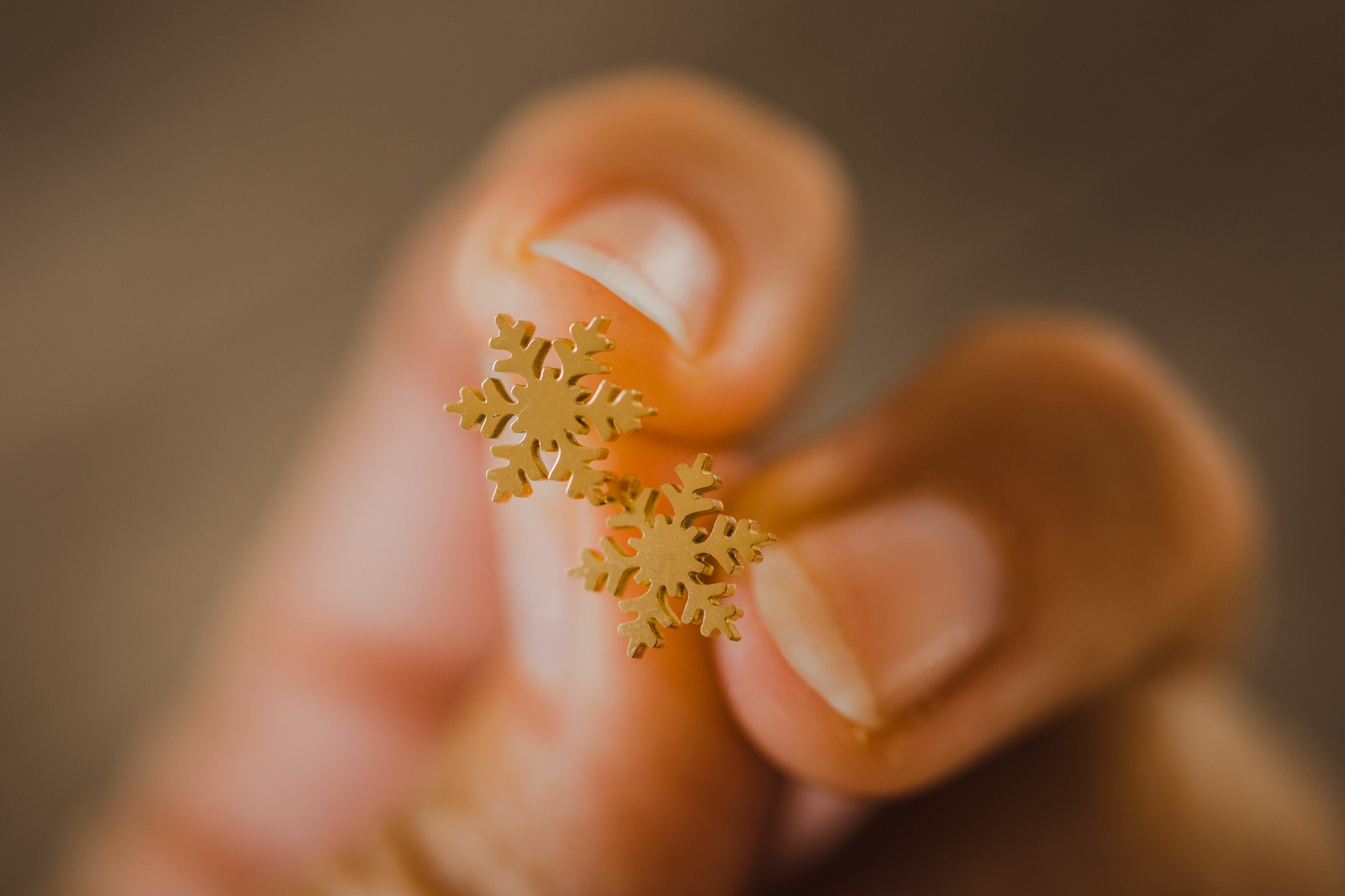 Mini Snowflake Stud Earrings