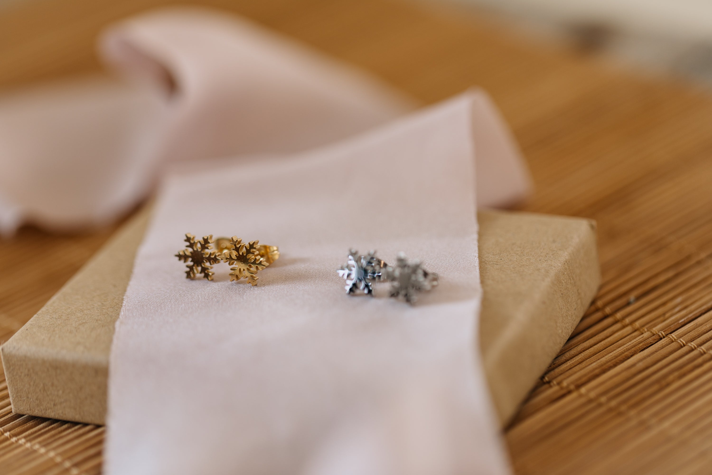 Mini Snowflake Stud Earrings