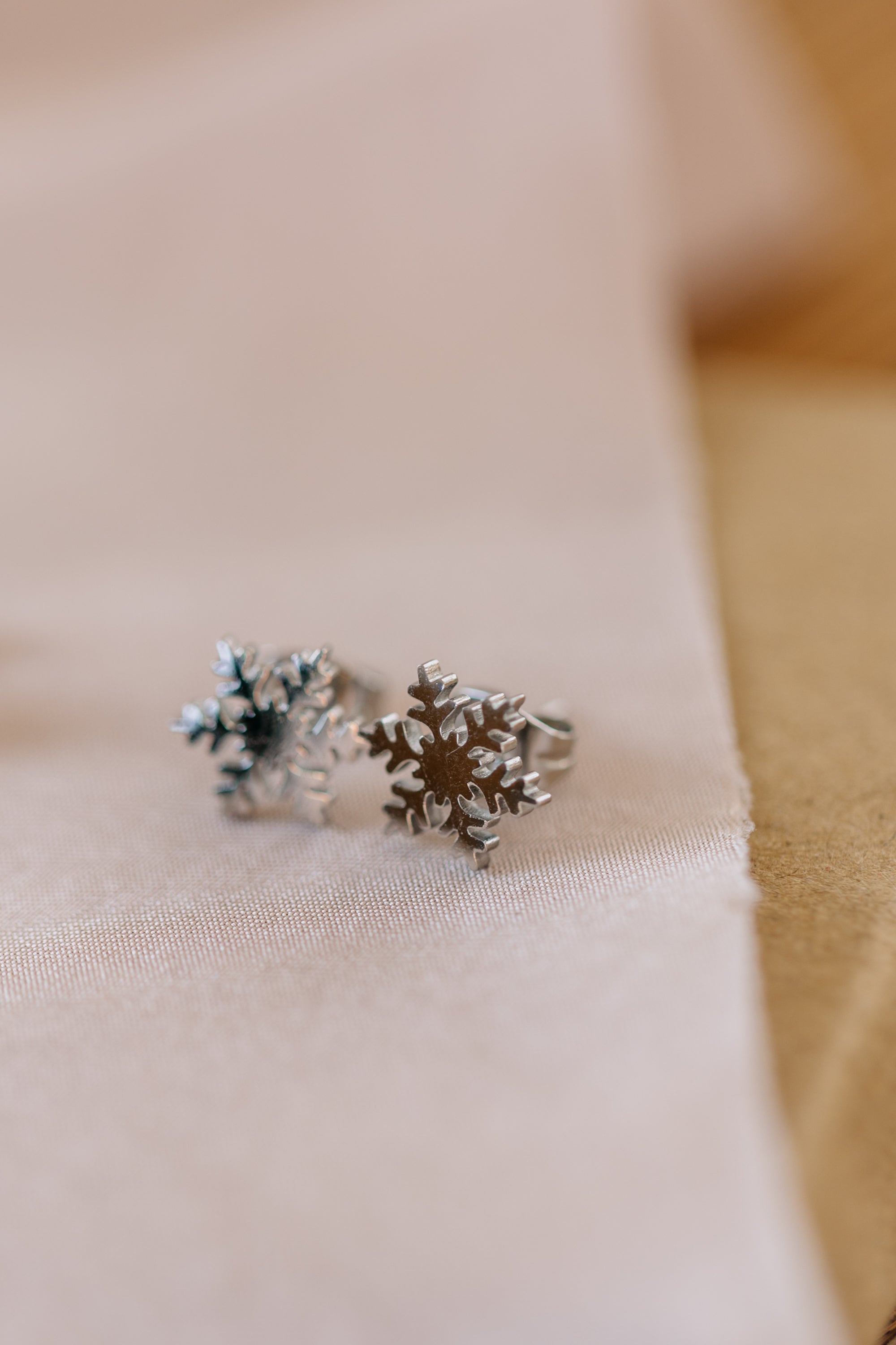 Mini Snowflake Stud Earrings