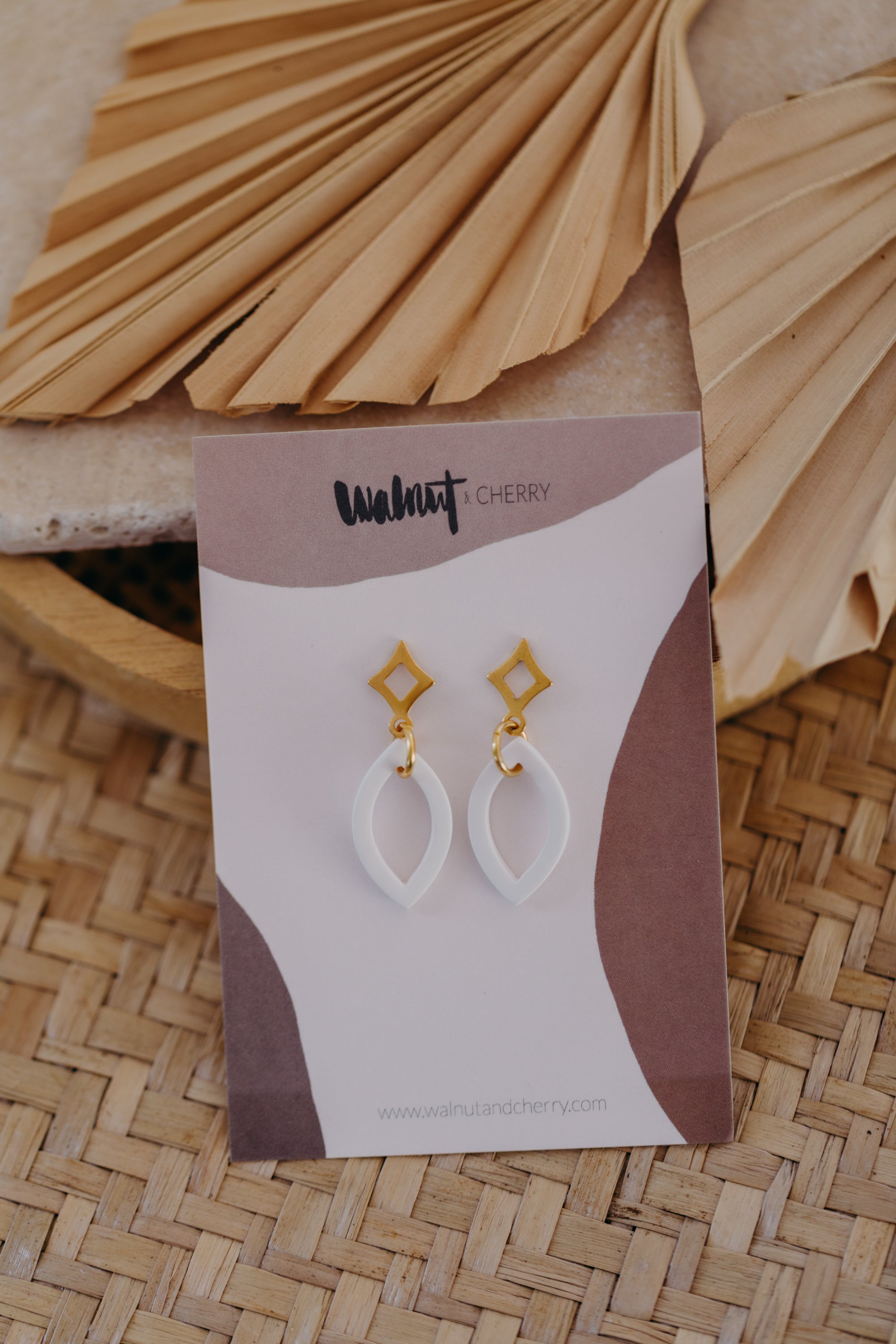 Polymer Clay Earring in Eucalyptus Green