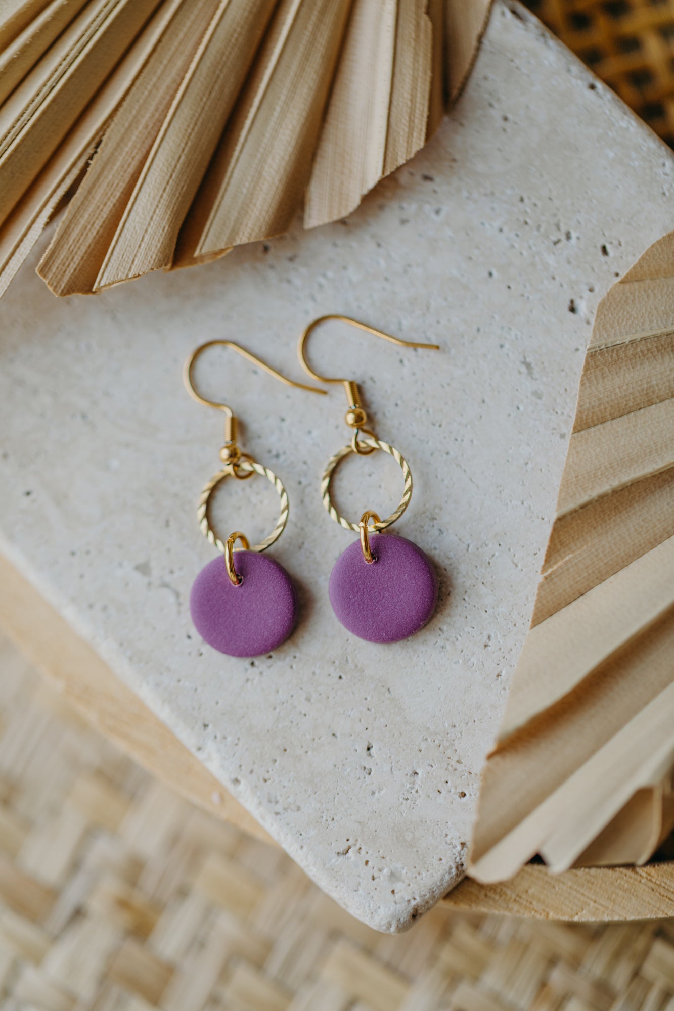 PIPPA - Polymer Ton Ohrring in Misty Mauve