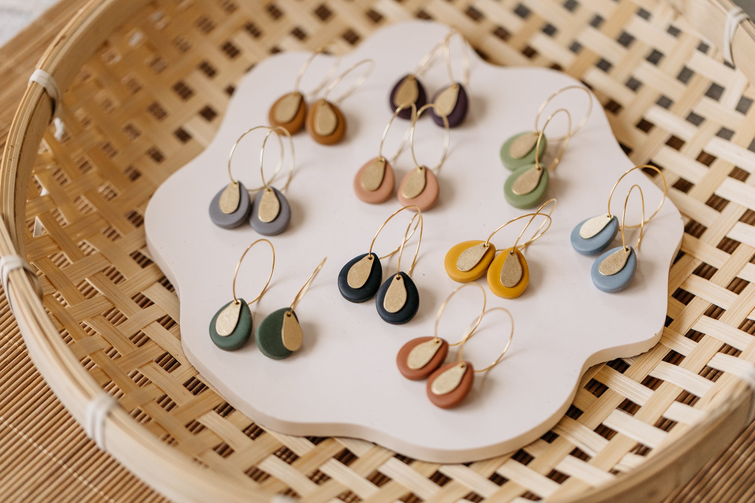 MORA - Tropfen Ohrringe aus Polymer Ton