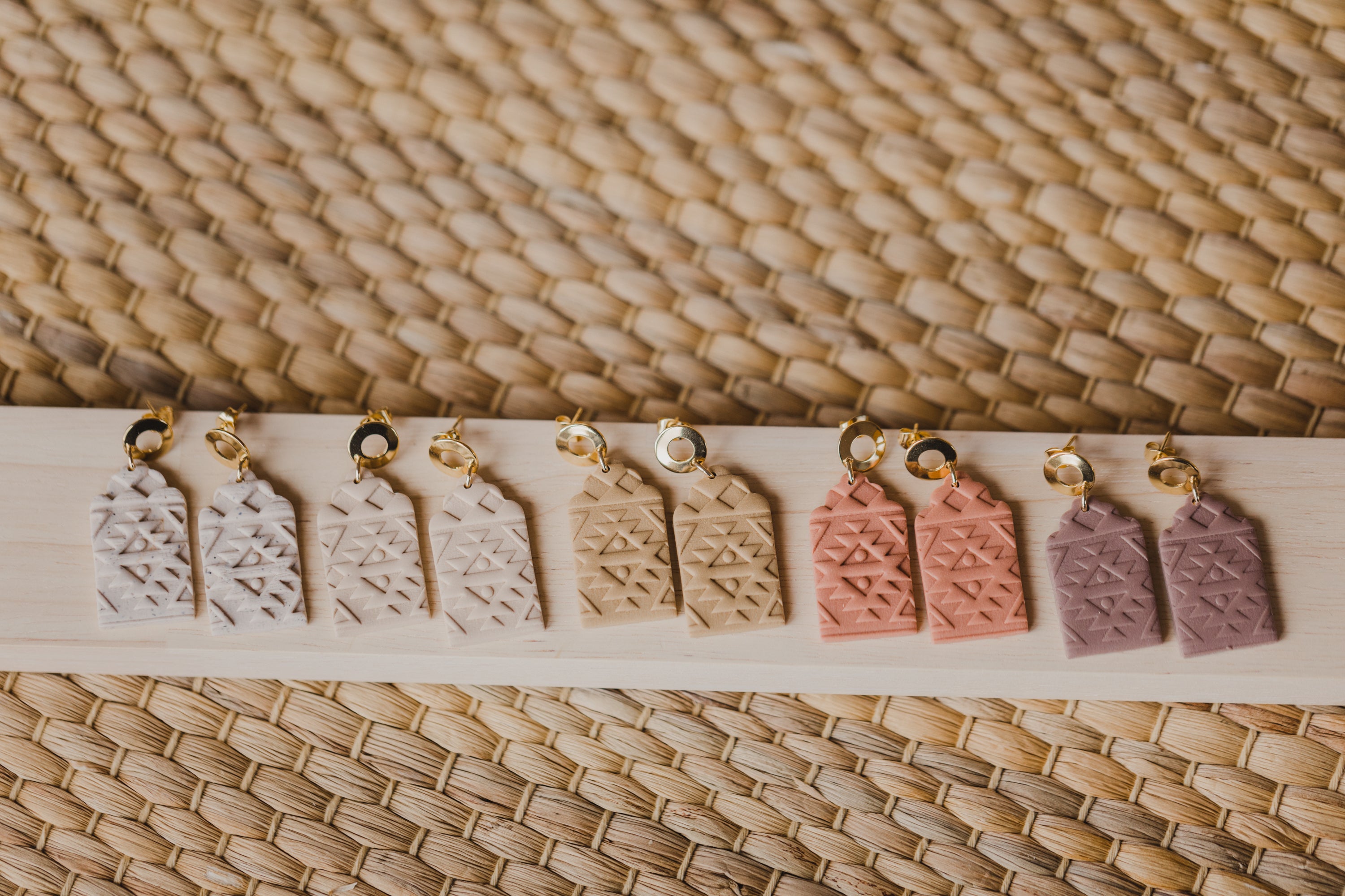 DINAH - gemusterte Bogen Ohrringe aus Polymer Ton - Marokko Kollektion