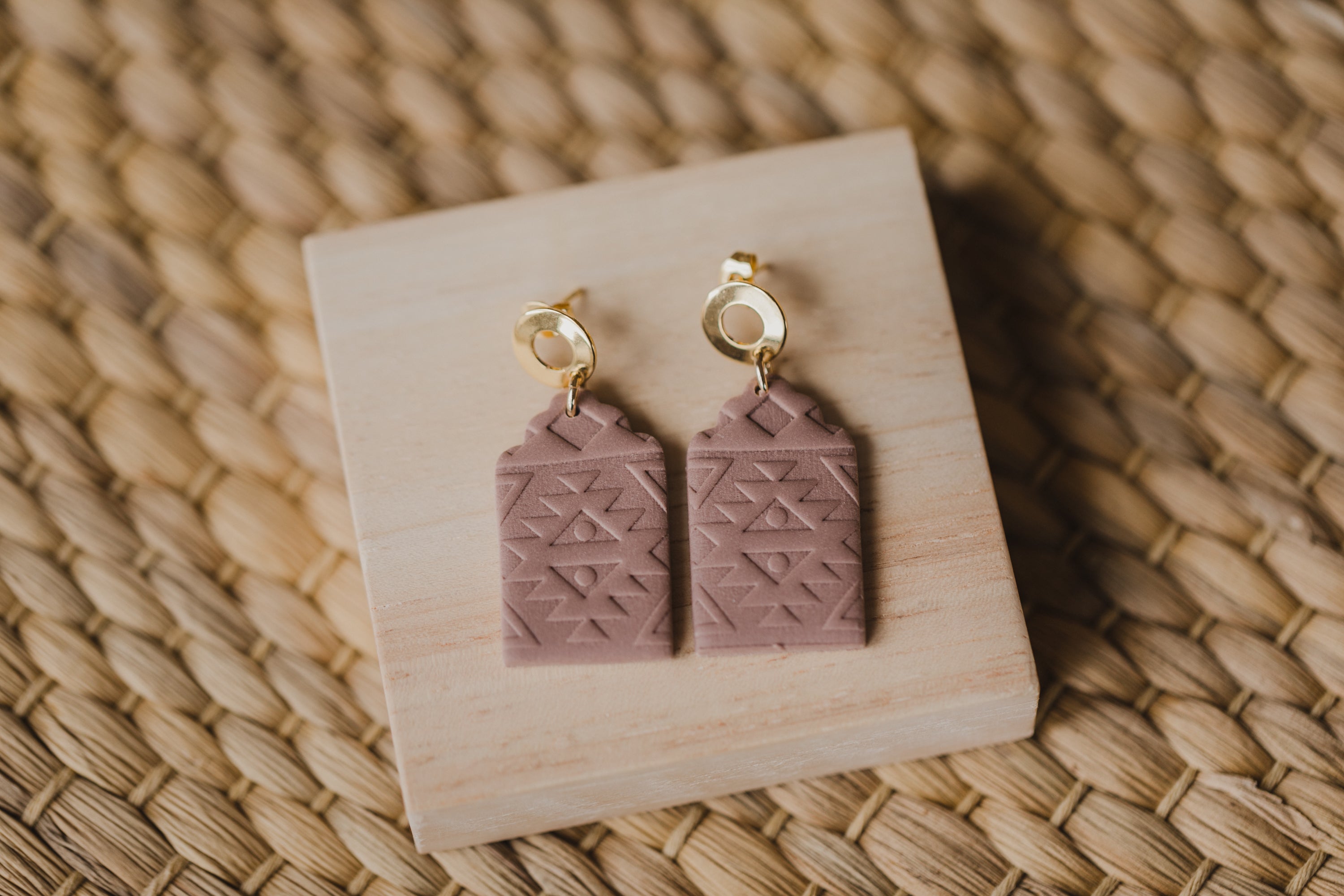 DINAH - gemusterte Bogen Ohrringe aus Polymer Ton - Marokko Kollektion