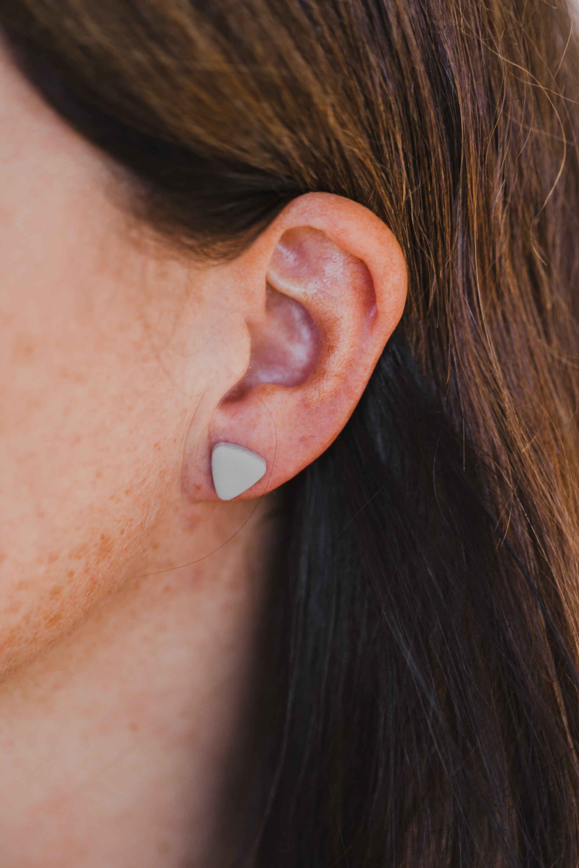 CARA - small triangular earrings made of polymer clay