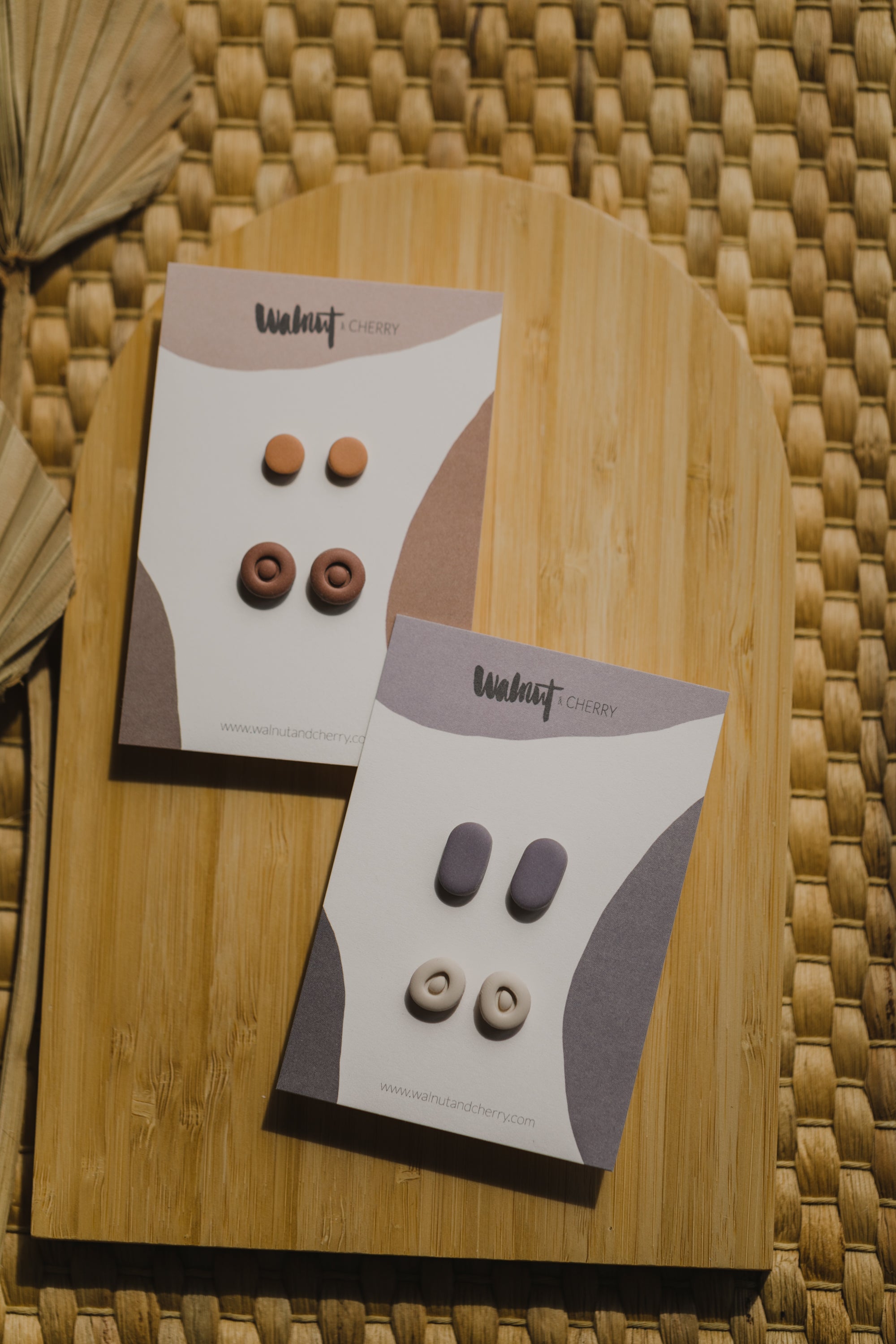 YUNA - small round earrings made of polymer clay in bright colors