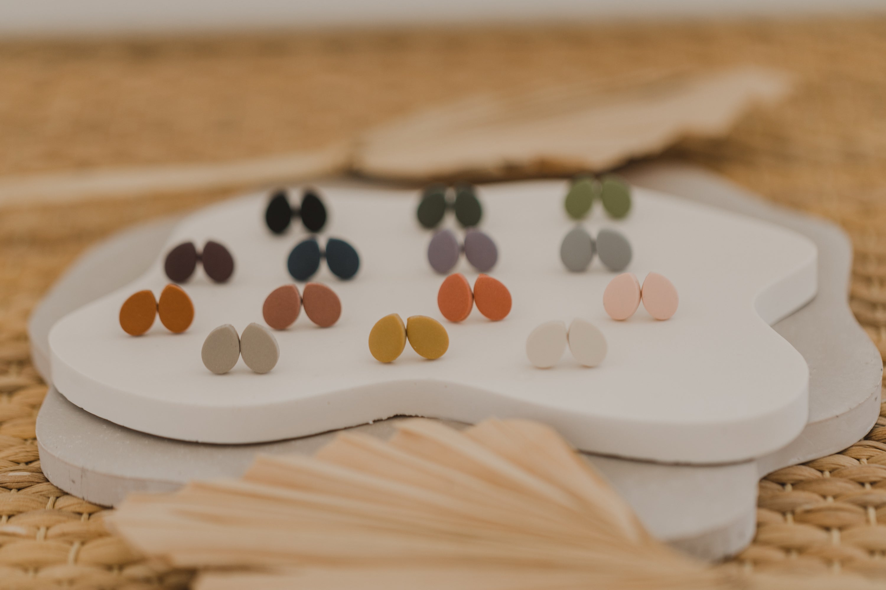 CLEO - small drop earrings made of polymer clay