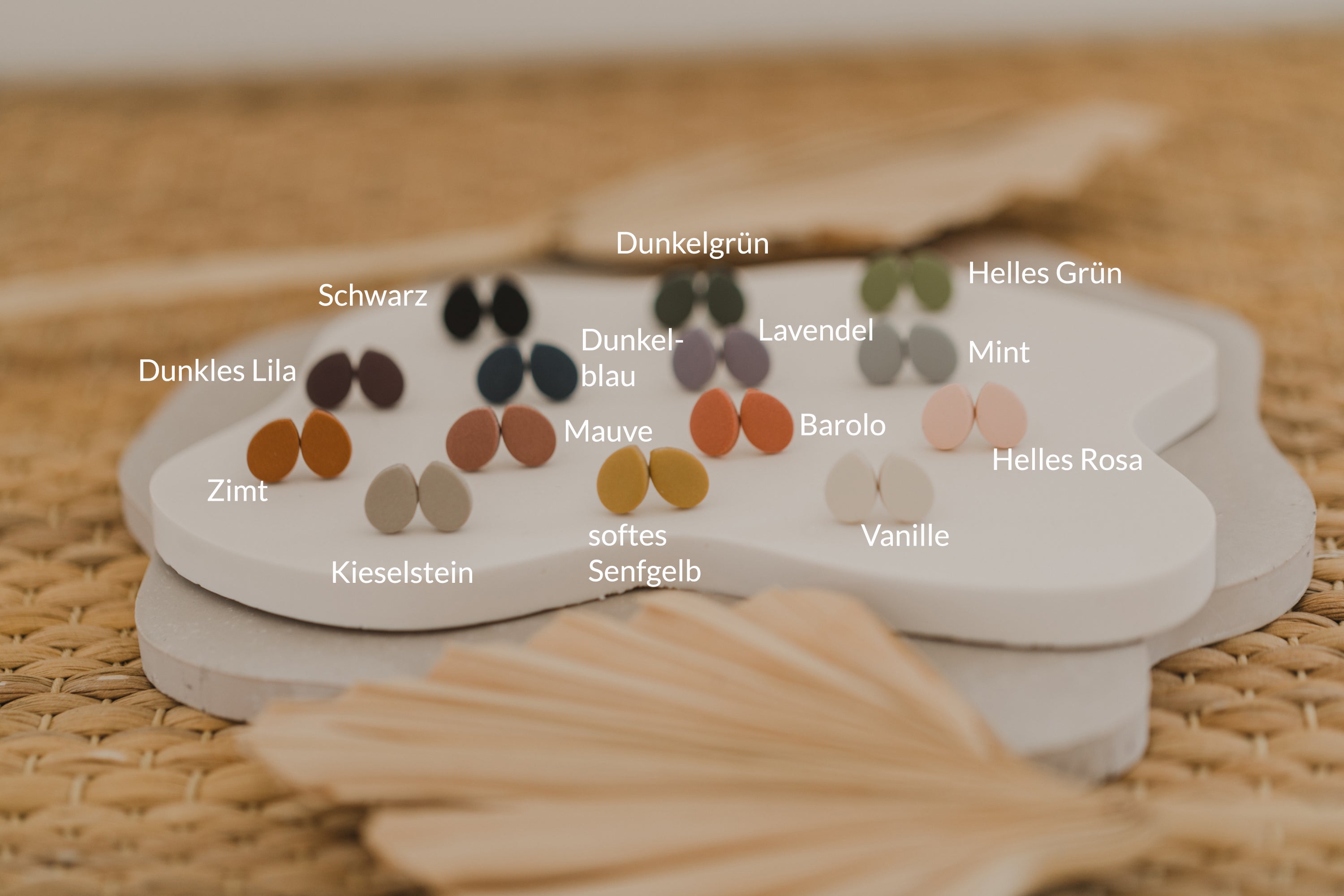 CLEO - small drop earrings made of polymer clay