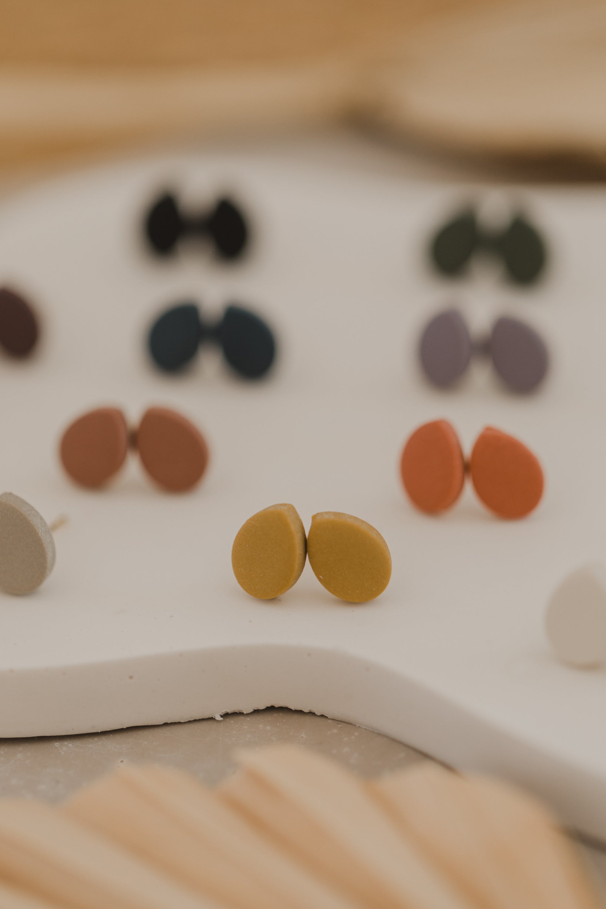 CLEO - small drop earrings made of polymer clay