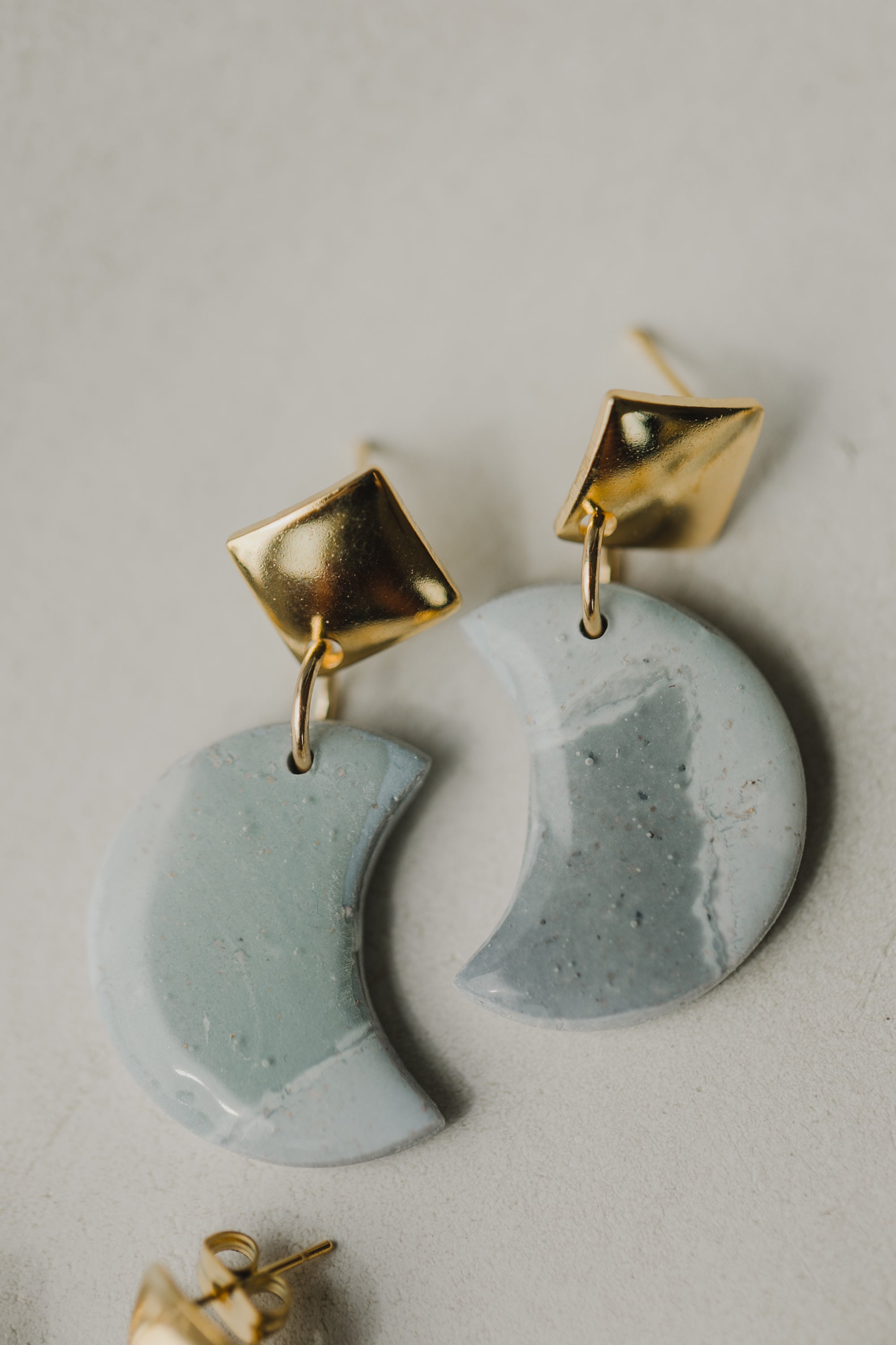 MINTY - mintfarbene Polymer Ton Ohrringe