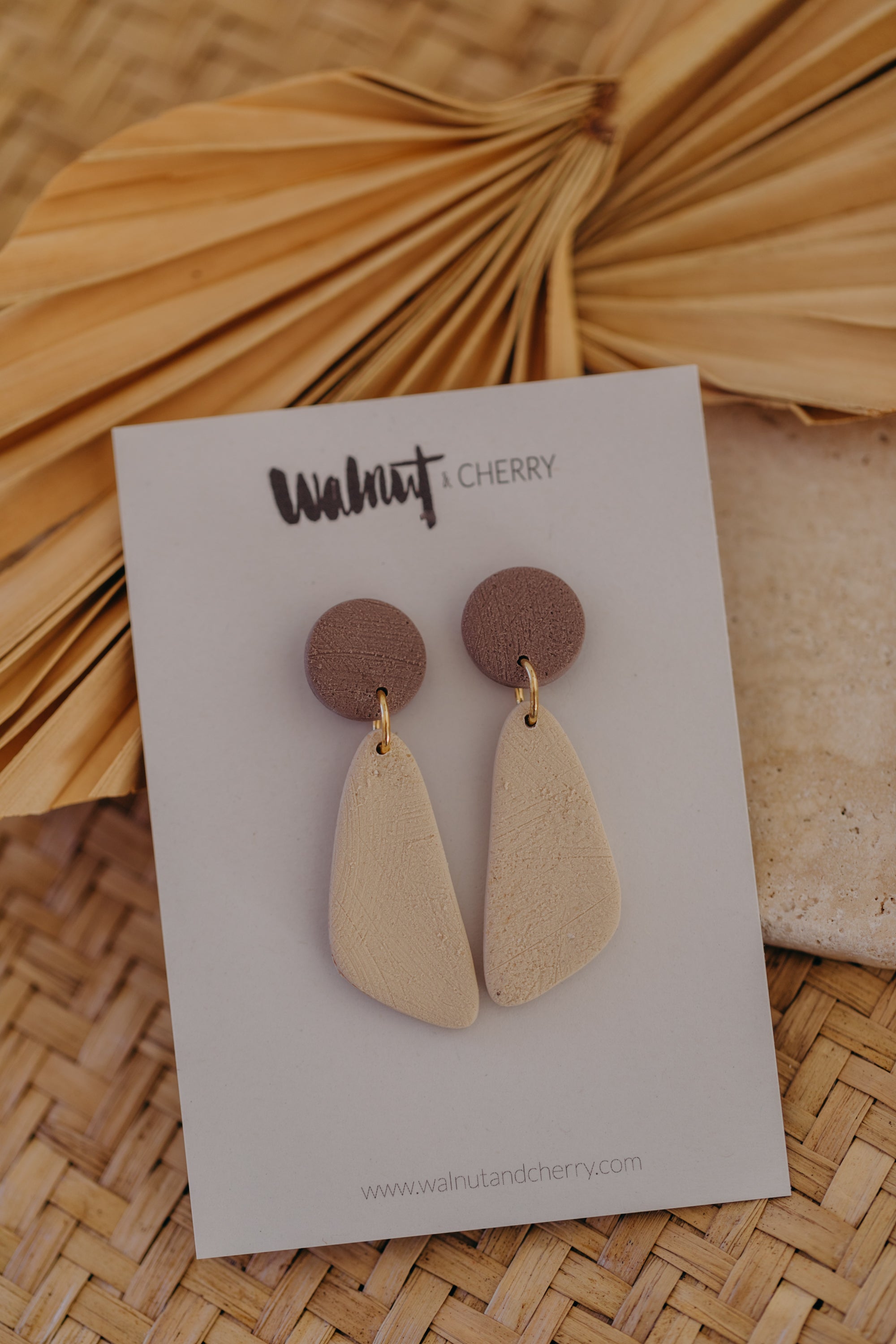 Polymer Clay Earring in Eucalyptus Green