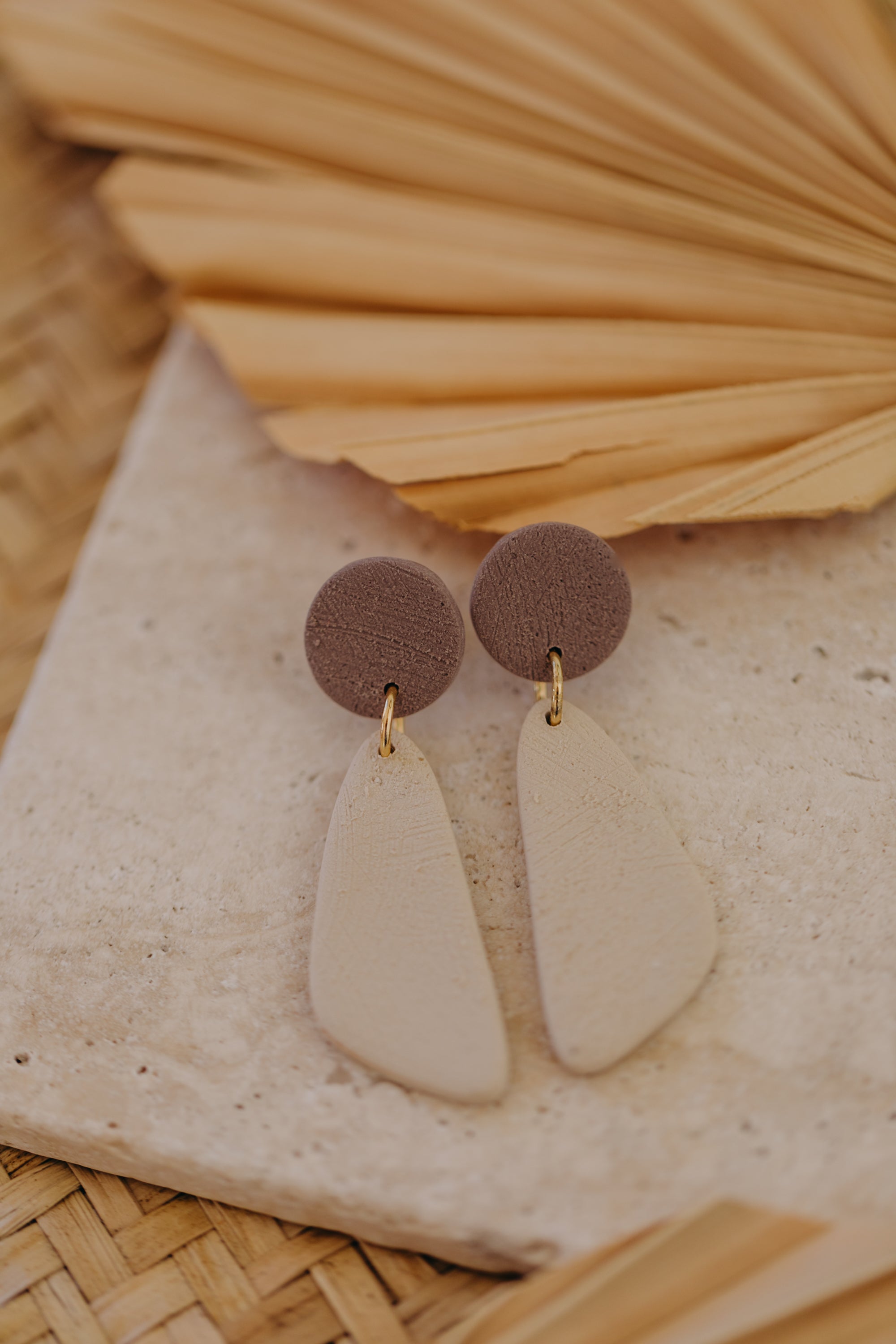 Polymer Clay Earring in Eucalyptus Green