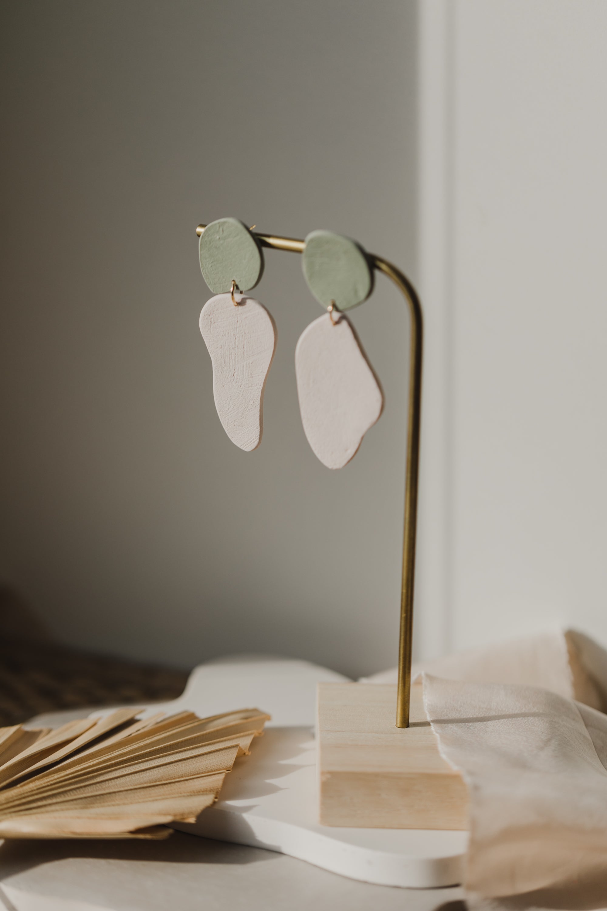 HEDDA - große zweifarbige Statement Ohrringe aus Polymer Ton