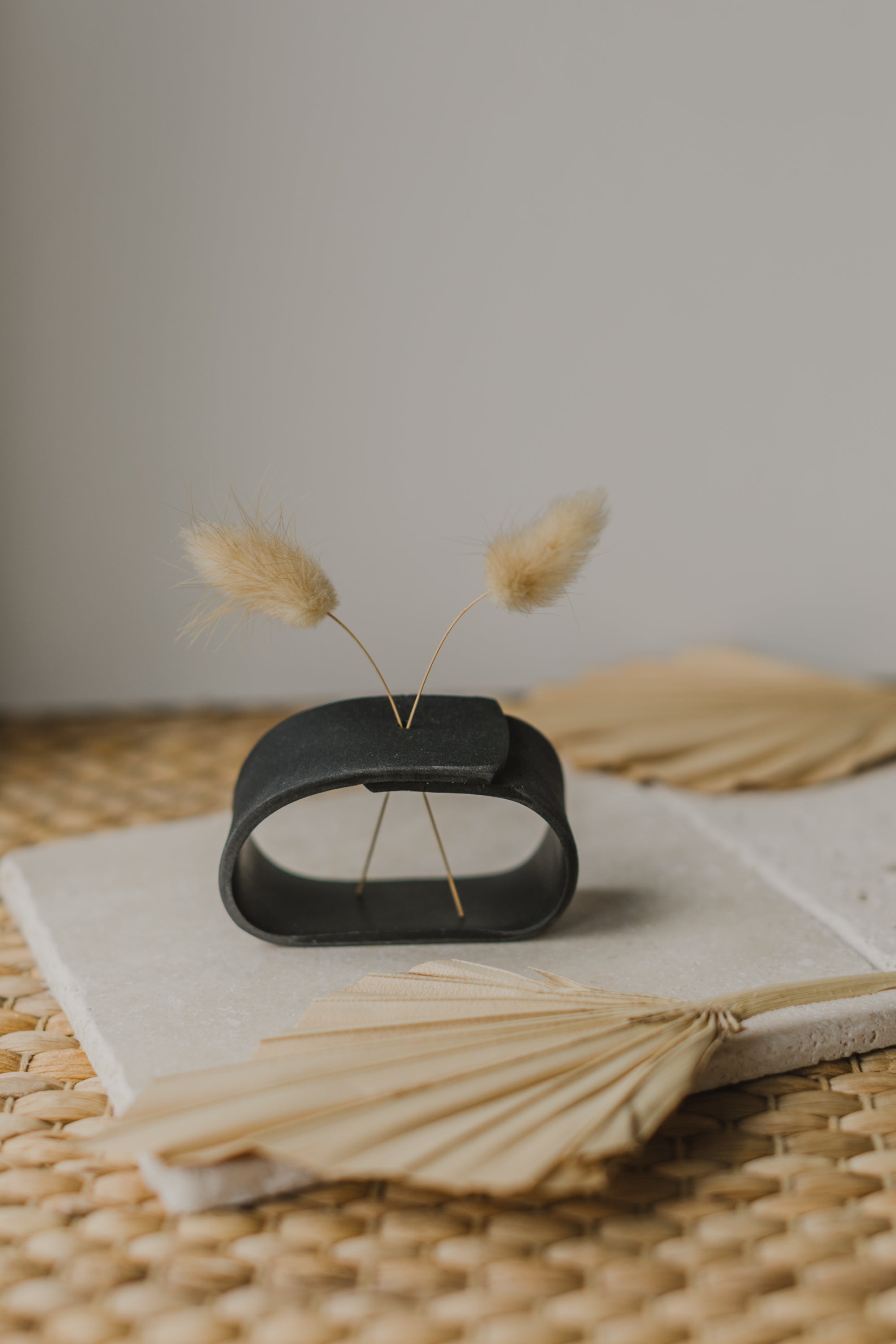 Polymer Clay Vase, Black