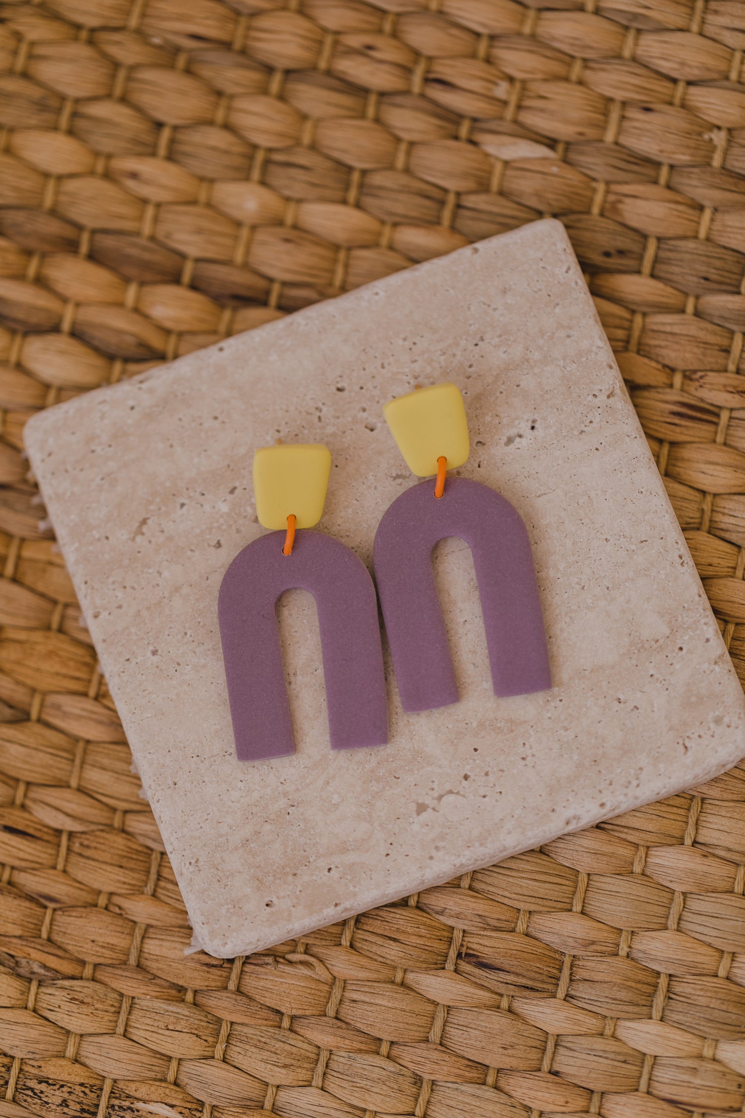 ZOLA - runde bunte Bogen Ohrringe aus Polymer Ton