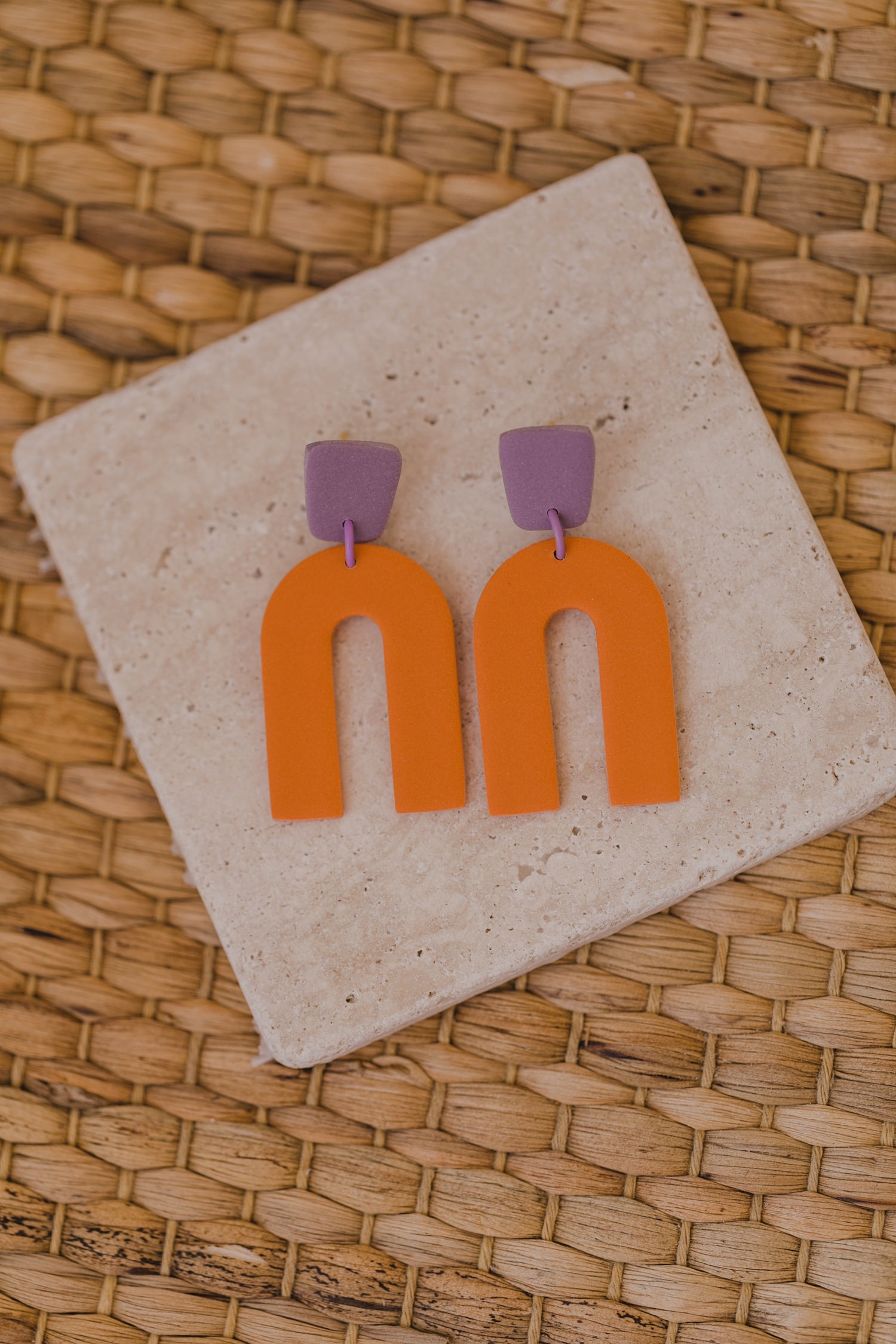 ZOLA - runde bunte Bogen Ohrringe aus Polymer Ton