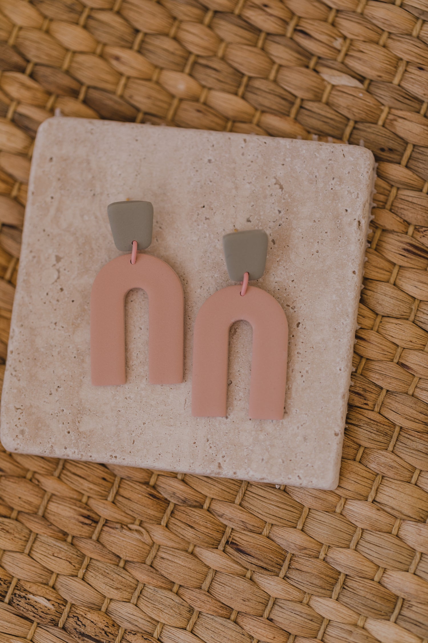 ZOLA - runde bunte Bogen Ohrringe aus Polymer Ton