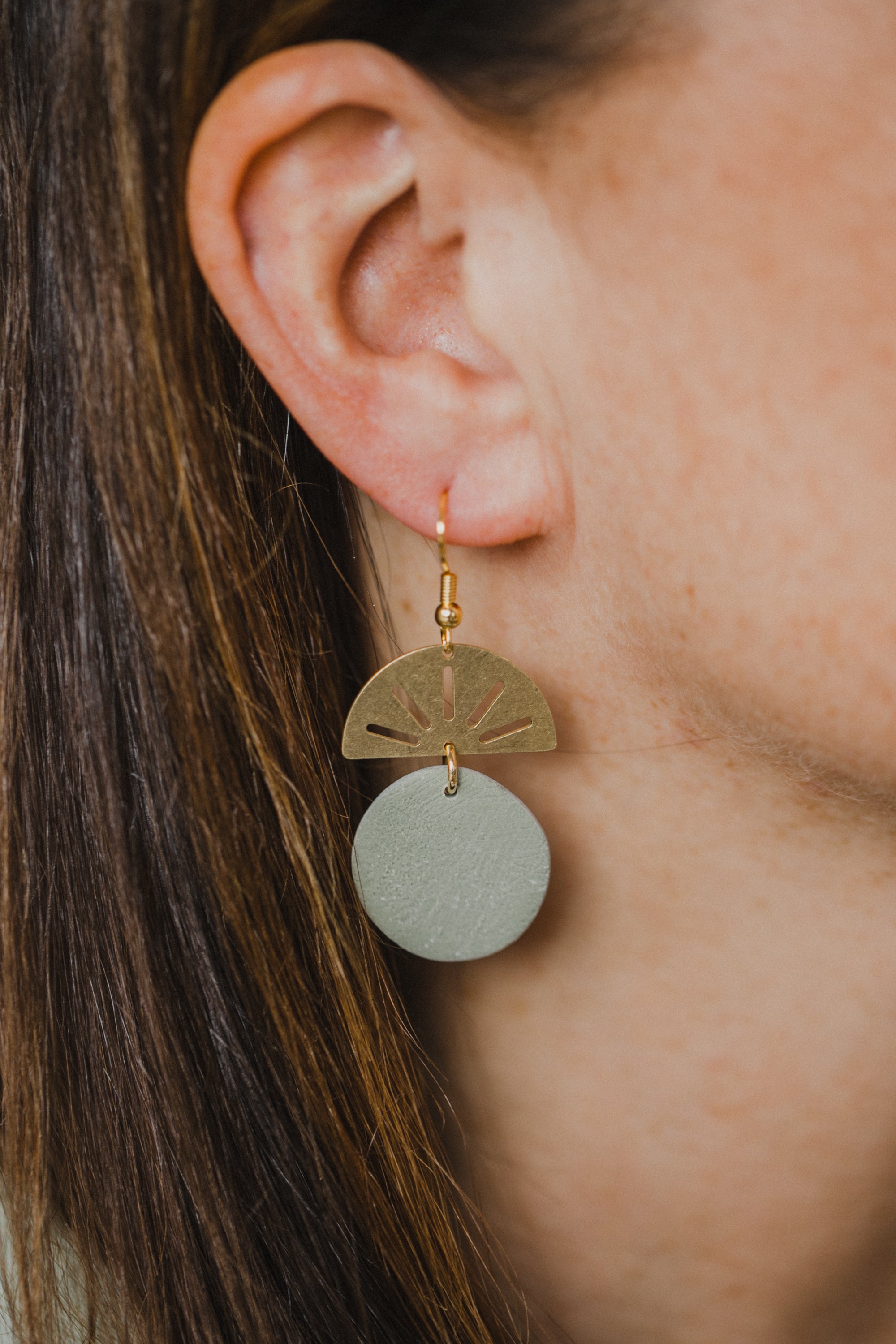 fringe earrings made of brass