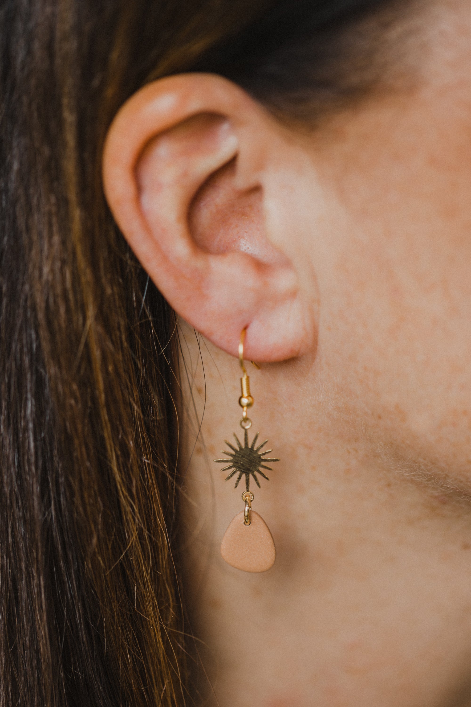 fringe earrings made of brass